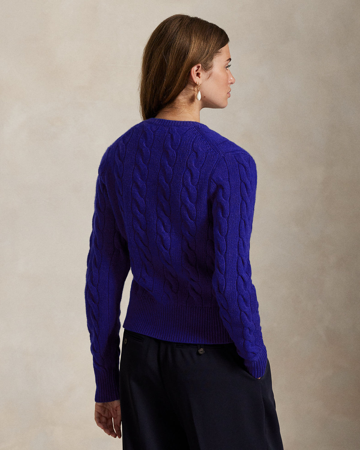 Ralph Lauren CableKnit WoolCashmere Cardigan