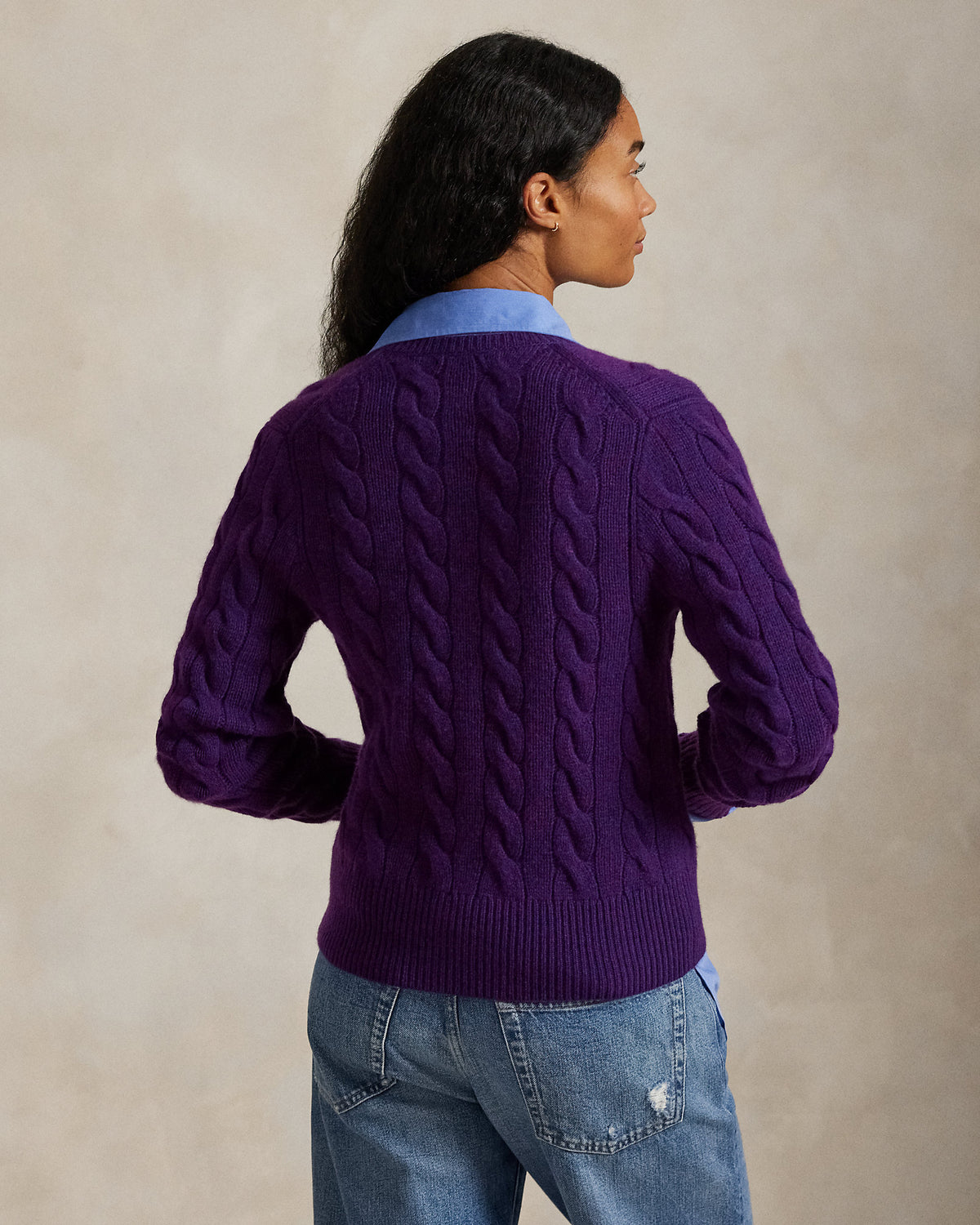 Ralph Lauren CableKnit WoolCashmere Cardigan