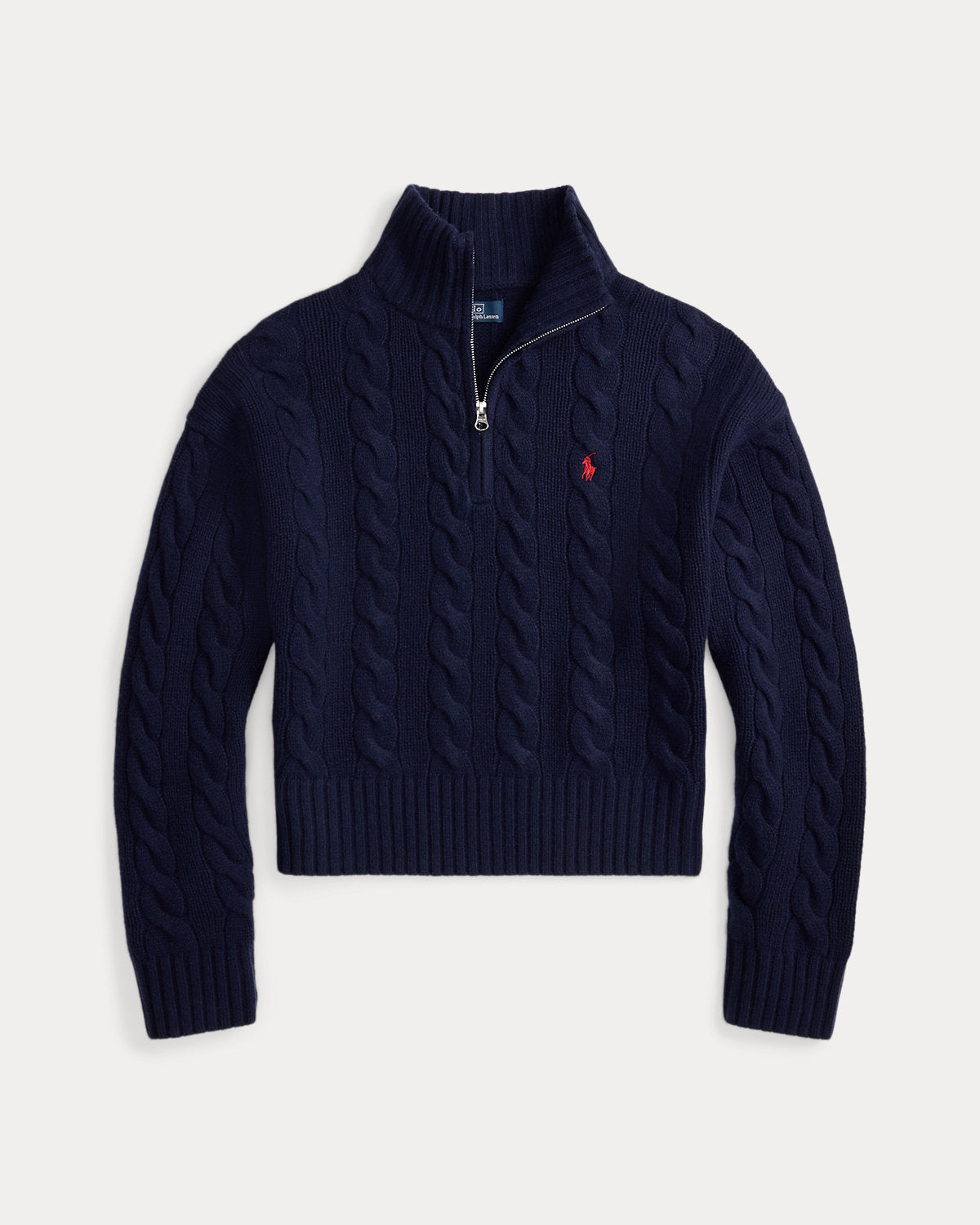 Ralph Lauren Cable WoolCashmere HalfZip Sweater