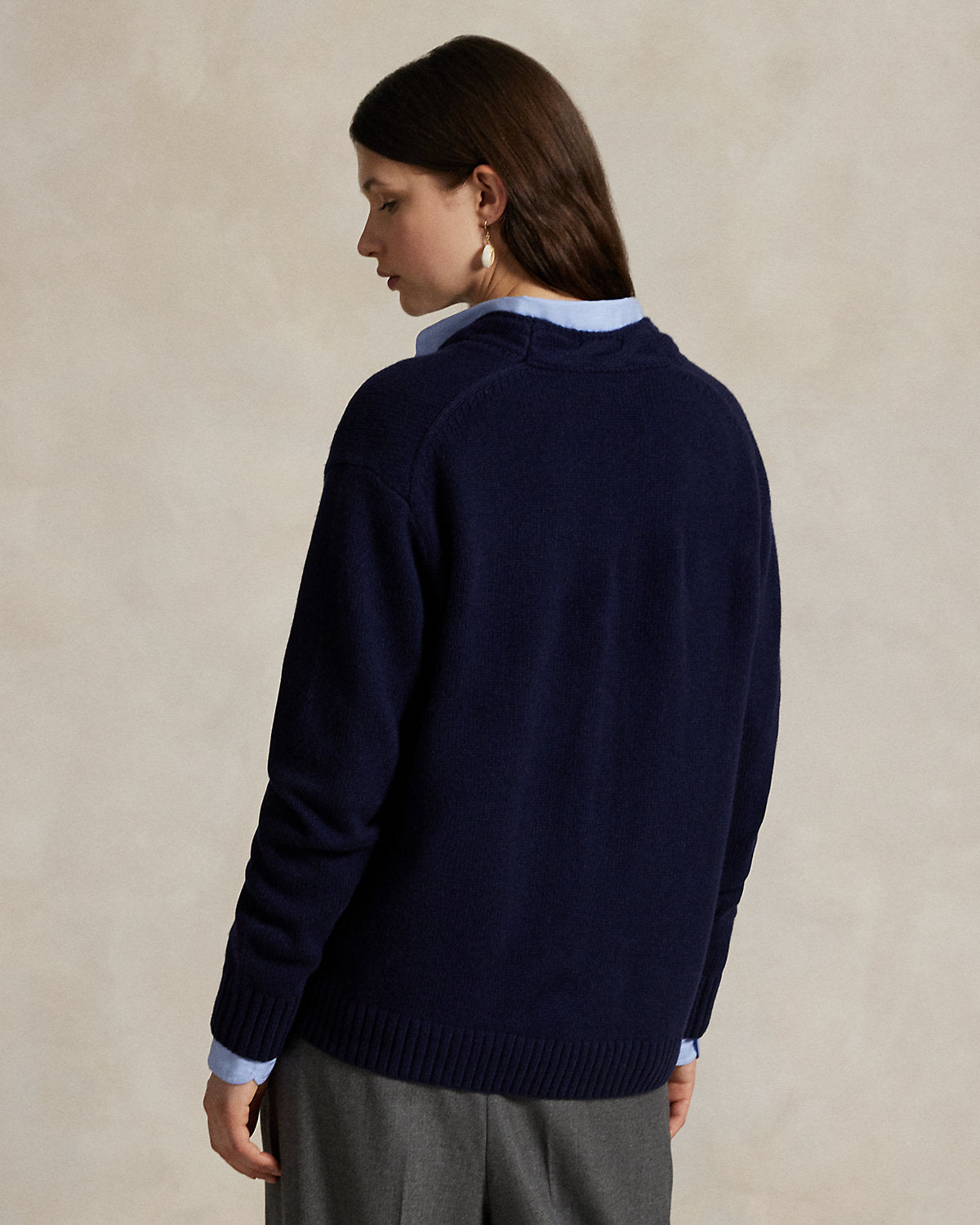 Ralph Lauren CableTrim WoolCashmere Cardigan