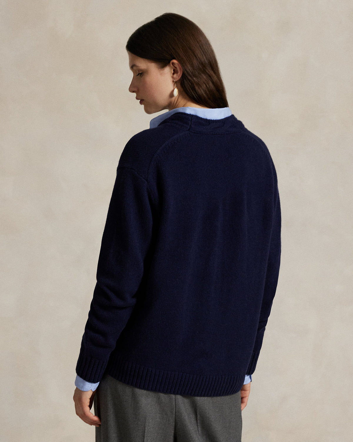 Ralph Lauren CableTrim WoolCashmere Cardigan