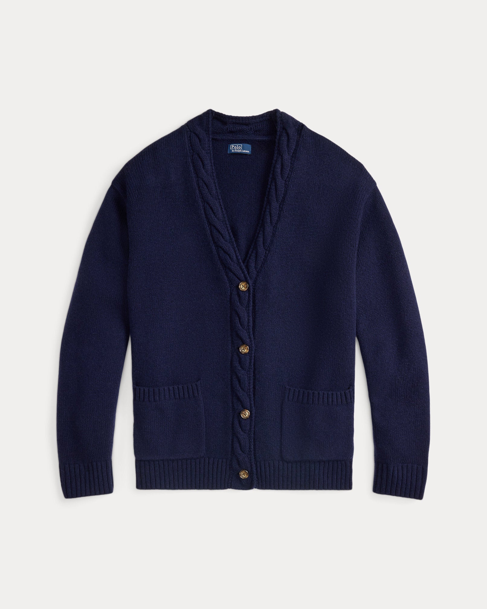 Ralph Lauren CableTrim WoolCashmere Cardigan