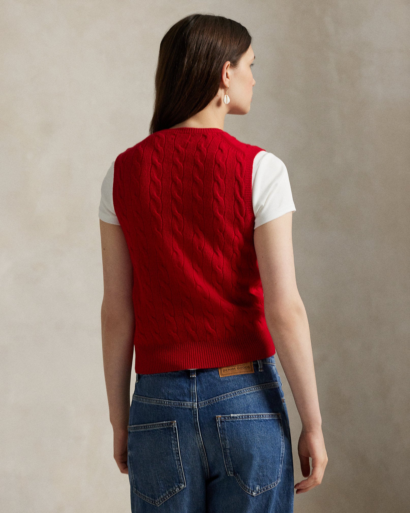 Ralph Lauren CableKnit WoolCashmere Sweater Vest
