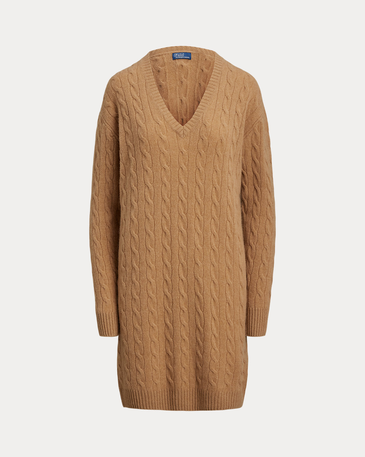 Ralph Lauren Cable WoolCashmere VNeck Sweater Dress