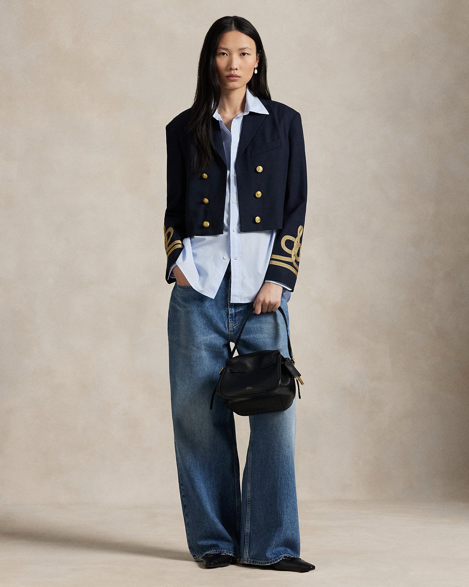 Ralph Lauren DoubleBreasted Cropped Wool Jacket
