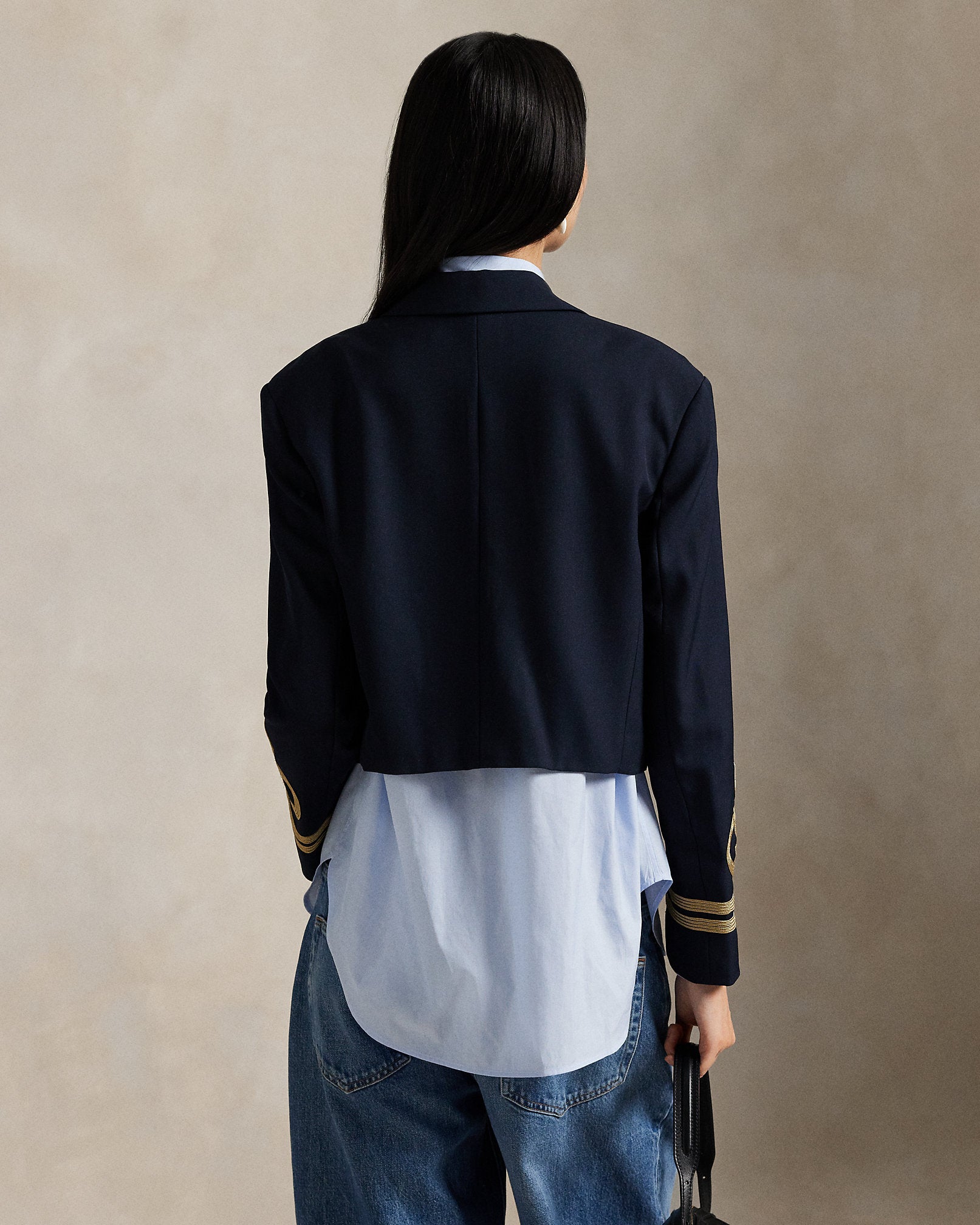 Ralph Lauren DoubleBreasted Cropped Wool Jacket