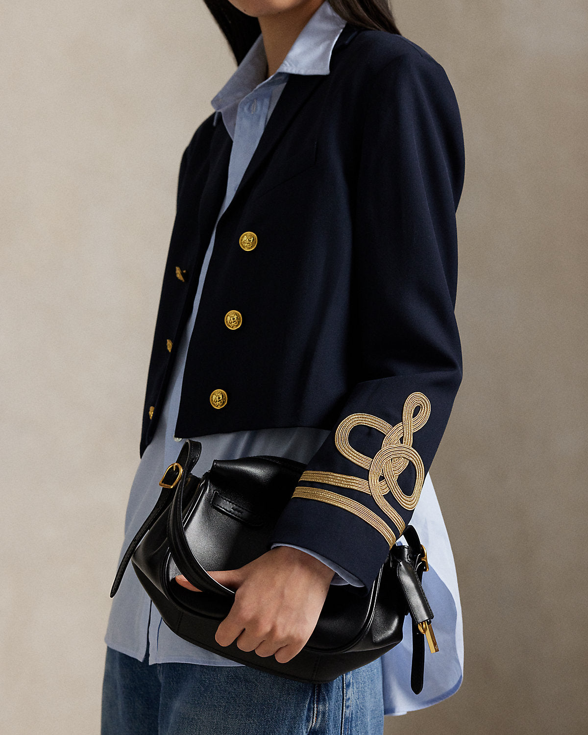 Ralph Lauren DoubleBreasted Cropped Wool Jacket