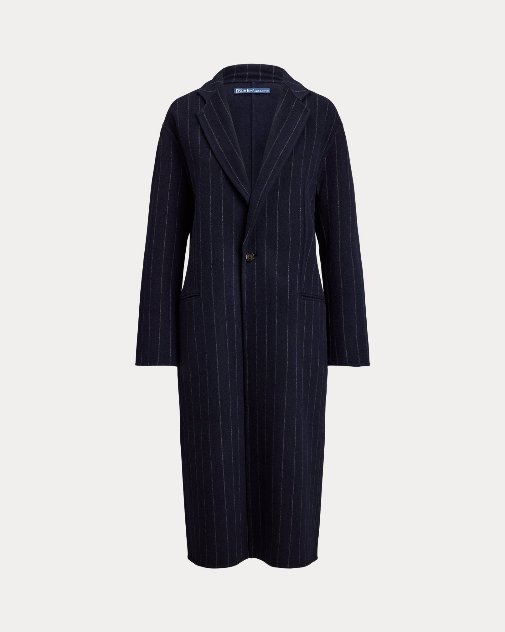 Ralph Lauren Pinstripe DoubleFaced Wool Overcoat