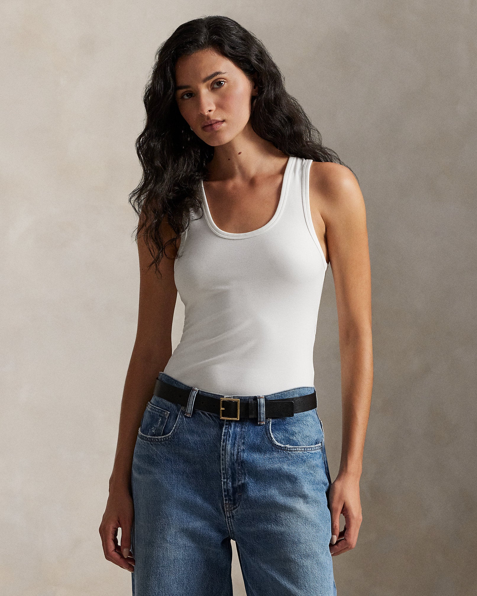 Ralph Lauren Scoopneck Sleeveless Bodysuit