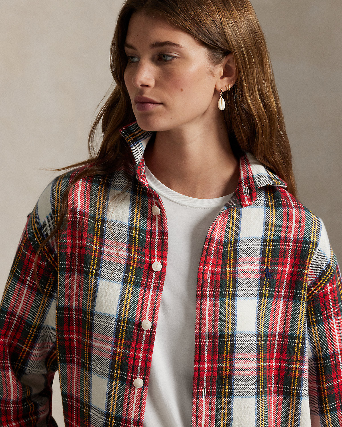 Ralph Lauren Relaxed Fit Plaid Cotton Twill Shirt