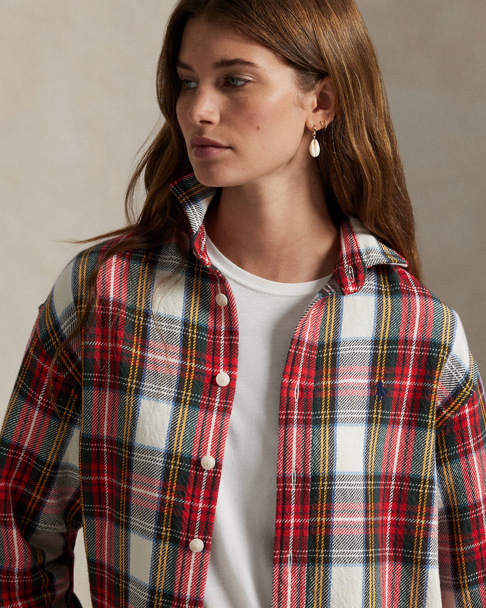 Ralph Lauren Relaxed Fit Plaid Cotton Twill Shirt