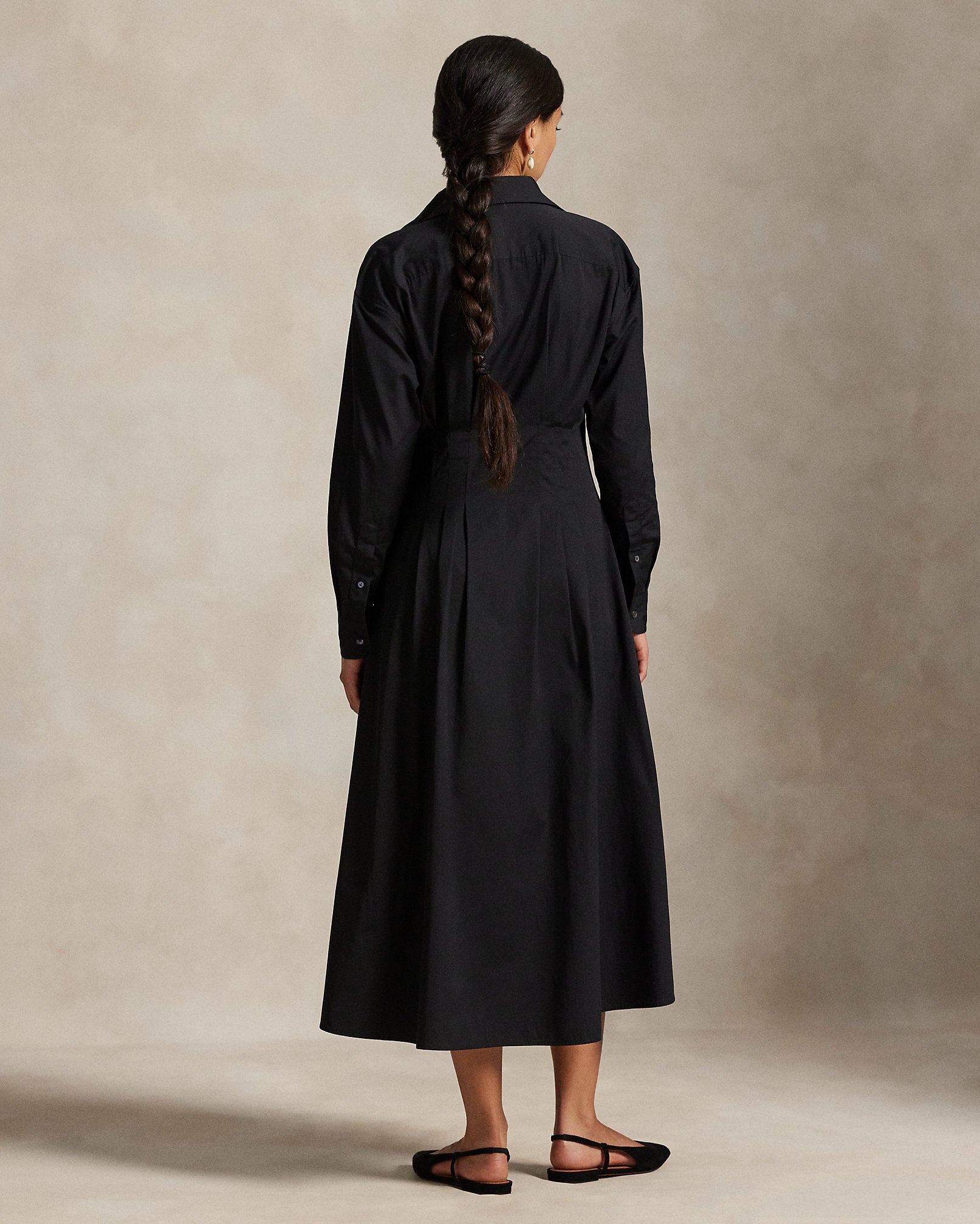 Ralph Lauren Pleated Cotton Shirtdress