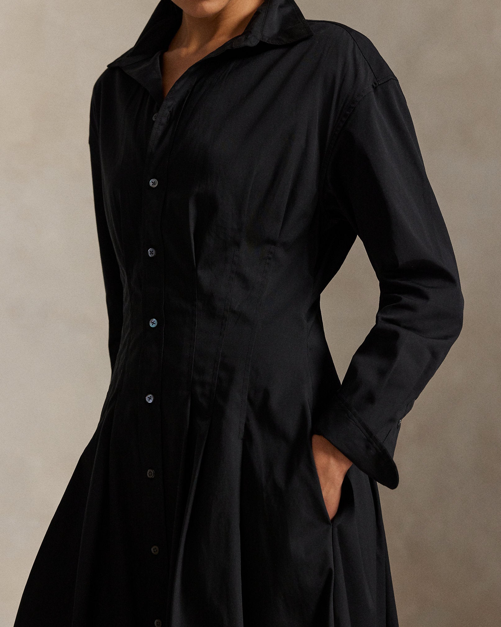 Ralph Lauren Pleated Cotton Shirtdress