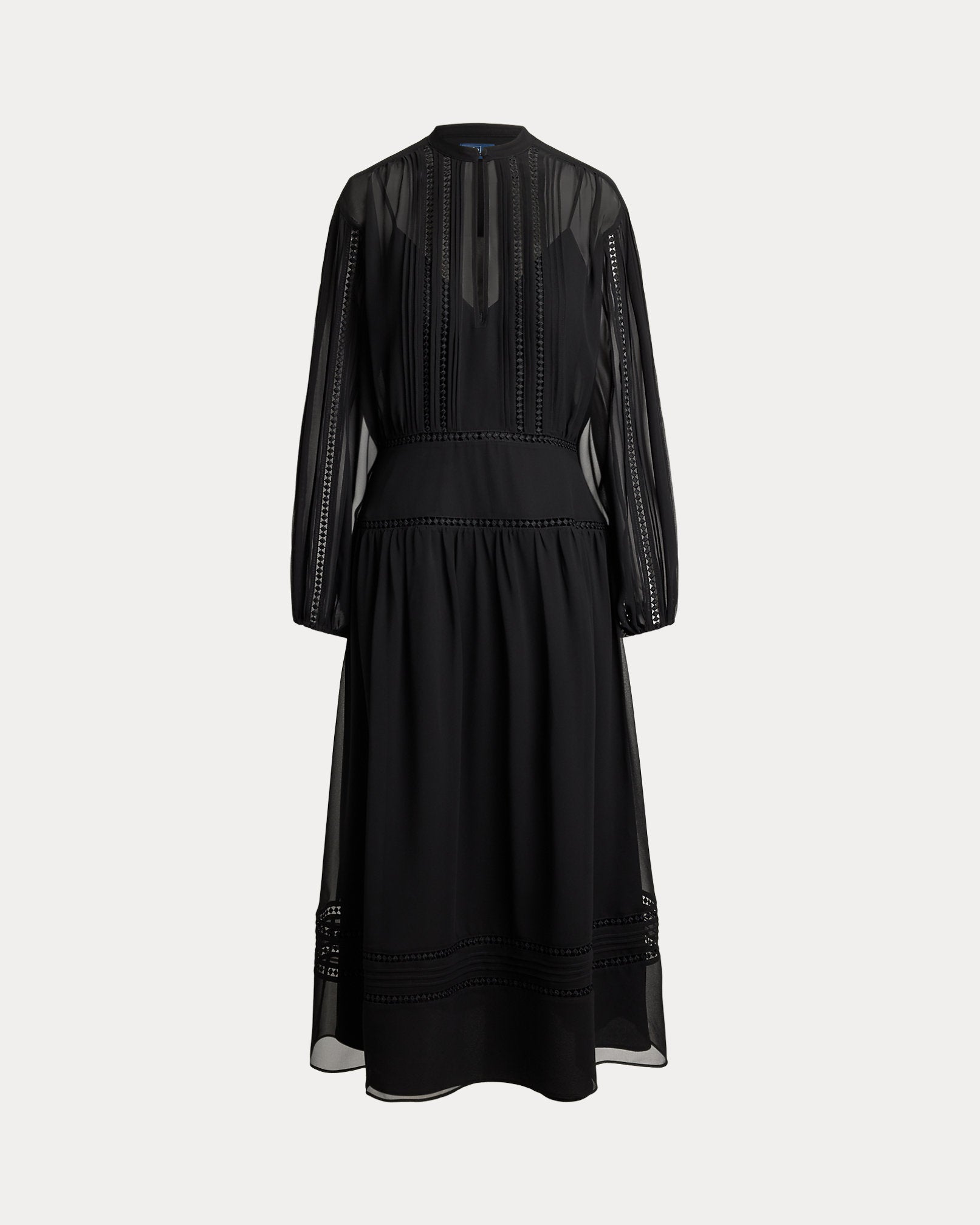 Ralph Lauren LaceTrim Georgette Dress