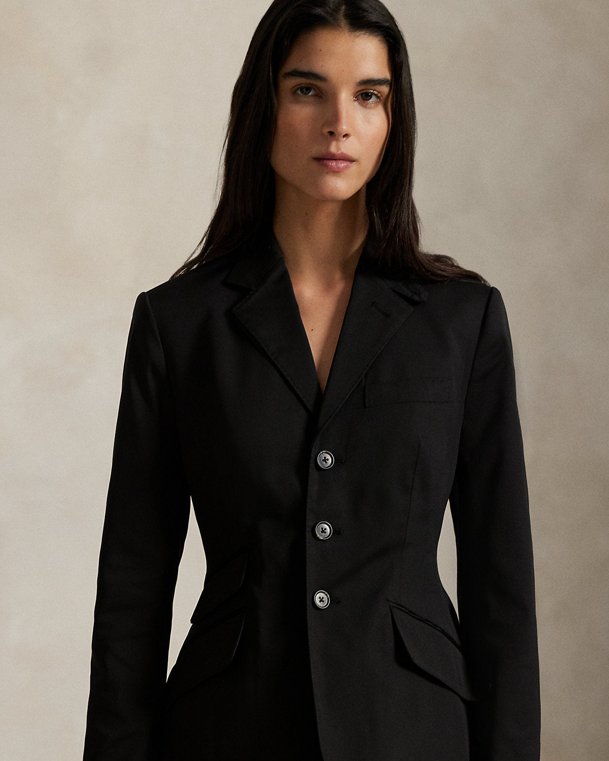 Ralph Lauren SingleBreasted Satin Hacking Jacket