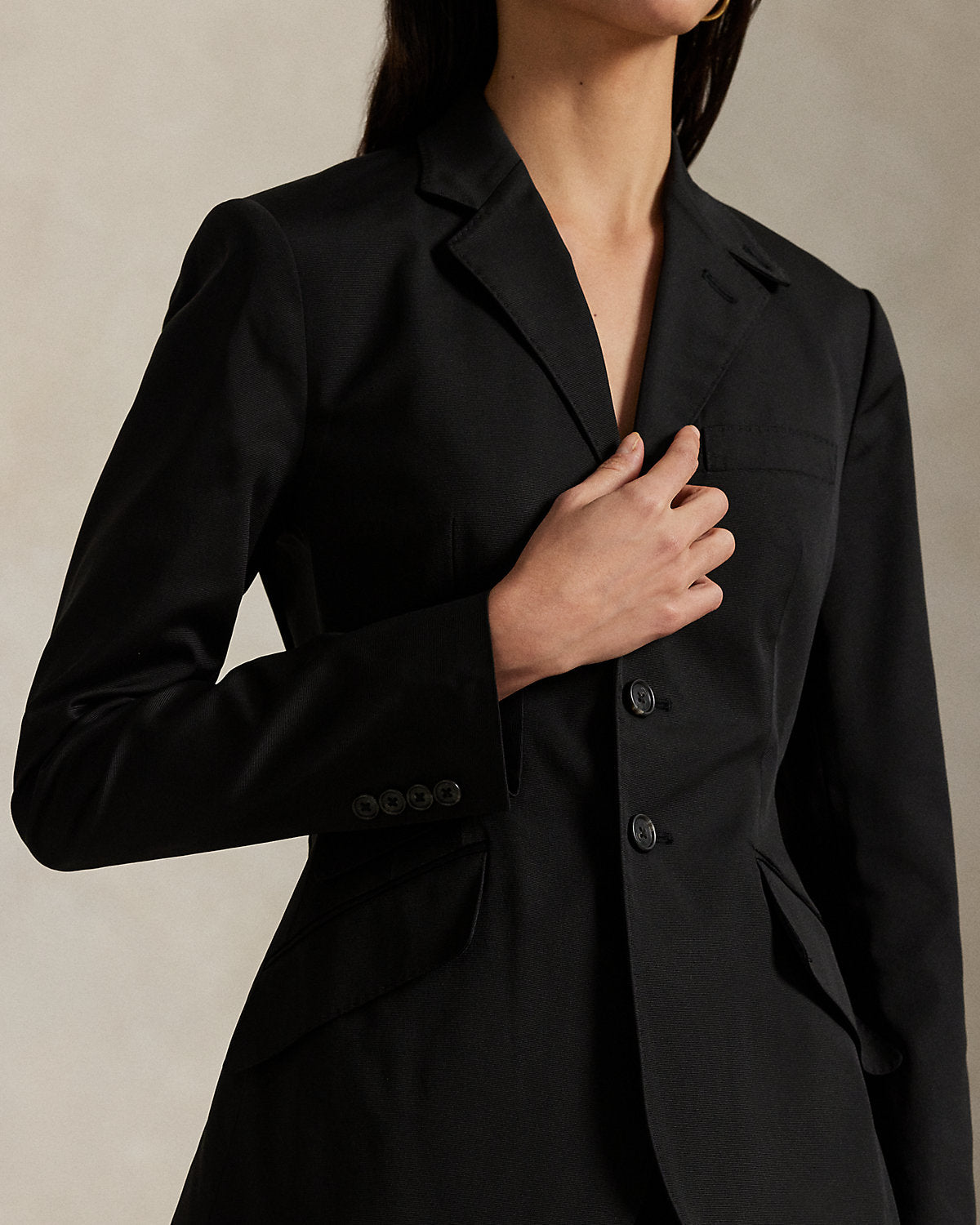 Ralph Lauren SingleBreasted Satin Hacking Jacket