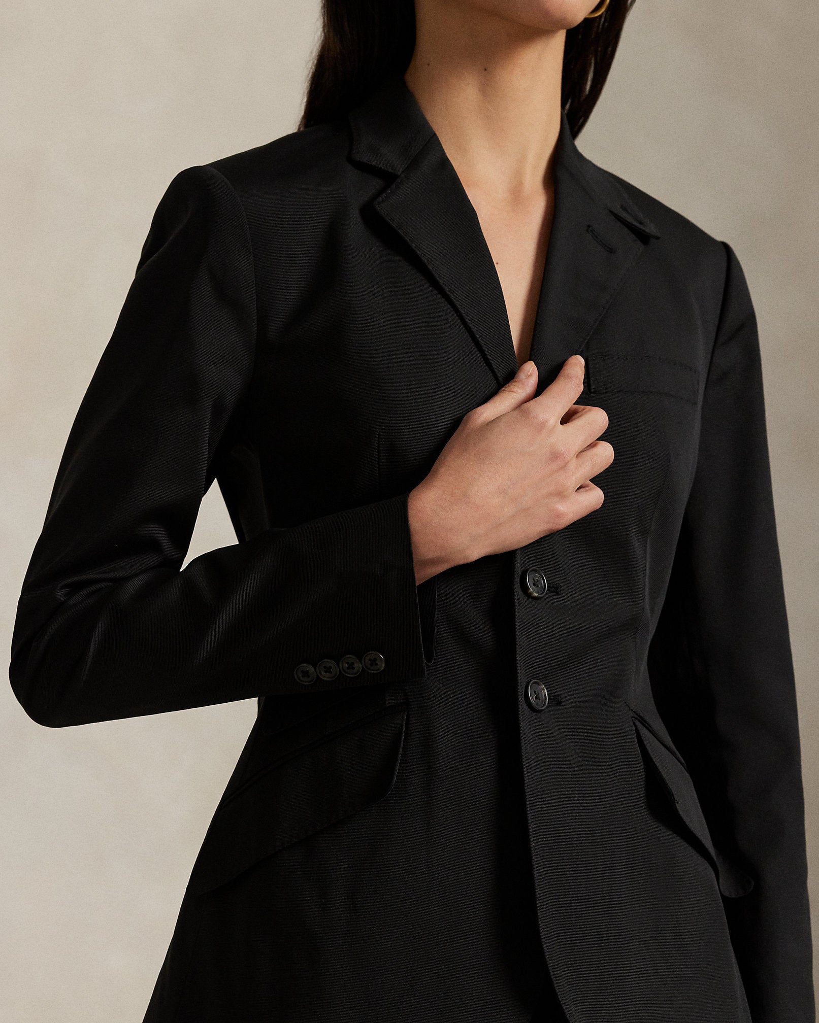 Ralph Lauren SingleBreasted Satin Hacking Jacket