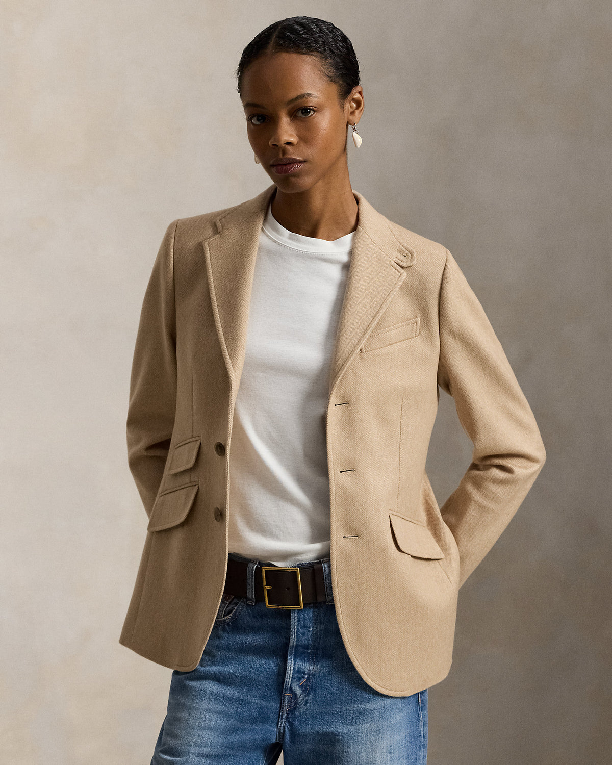Ralph Lauren SingleBreasted Wool Hacking Blazer