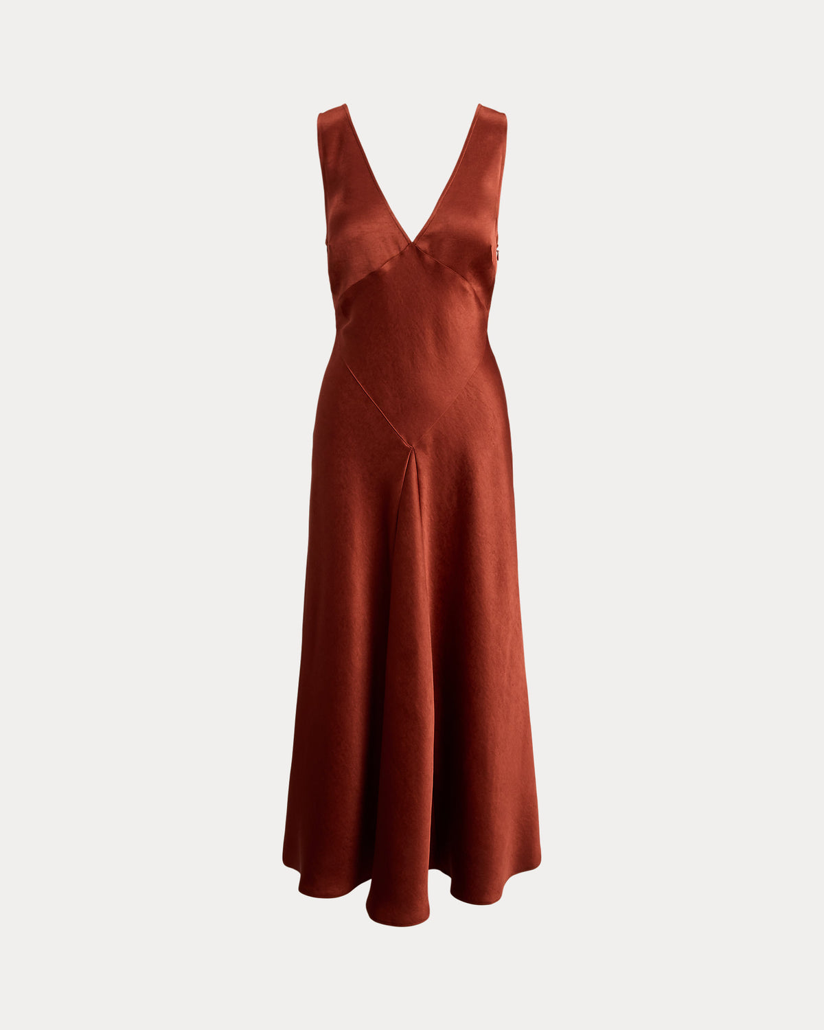 Ralph Lauren Satin Paneled Dress