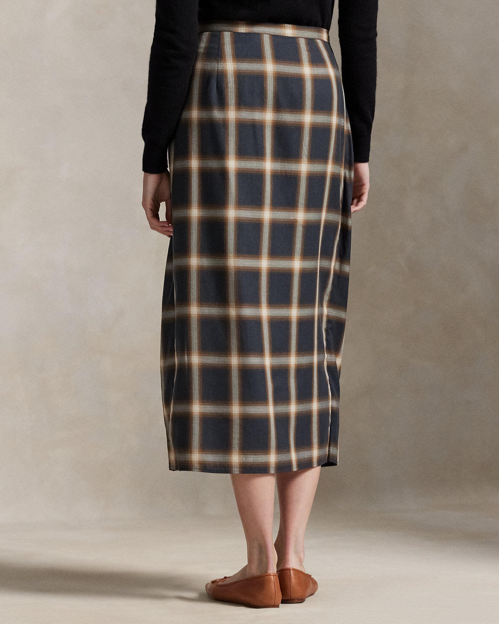 Ralph Lauren Plaid TieFront Skirt