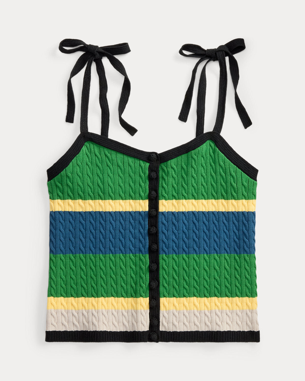 Ralph Lauren ColorBlocked CableKnit Tank Top