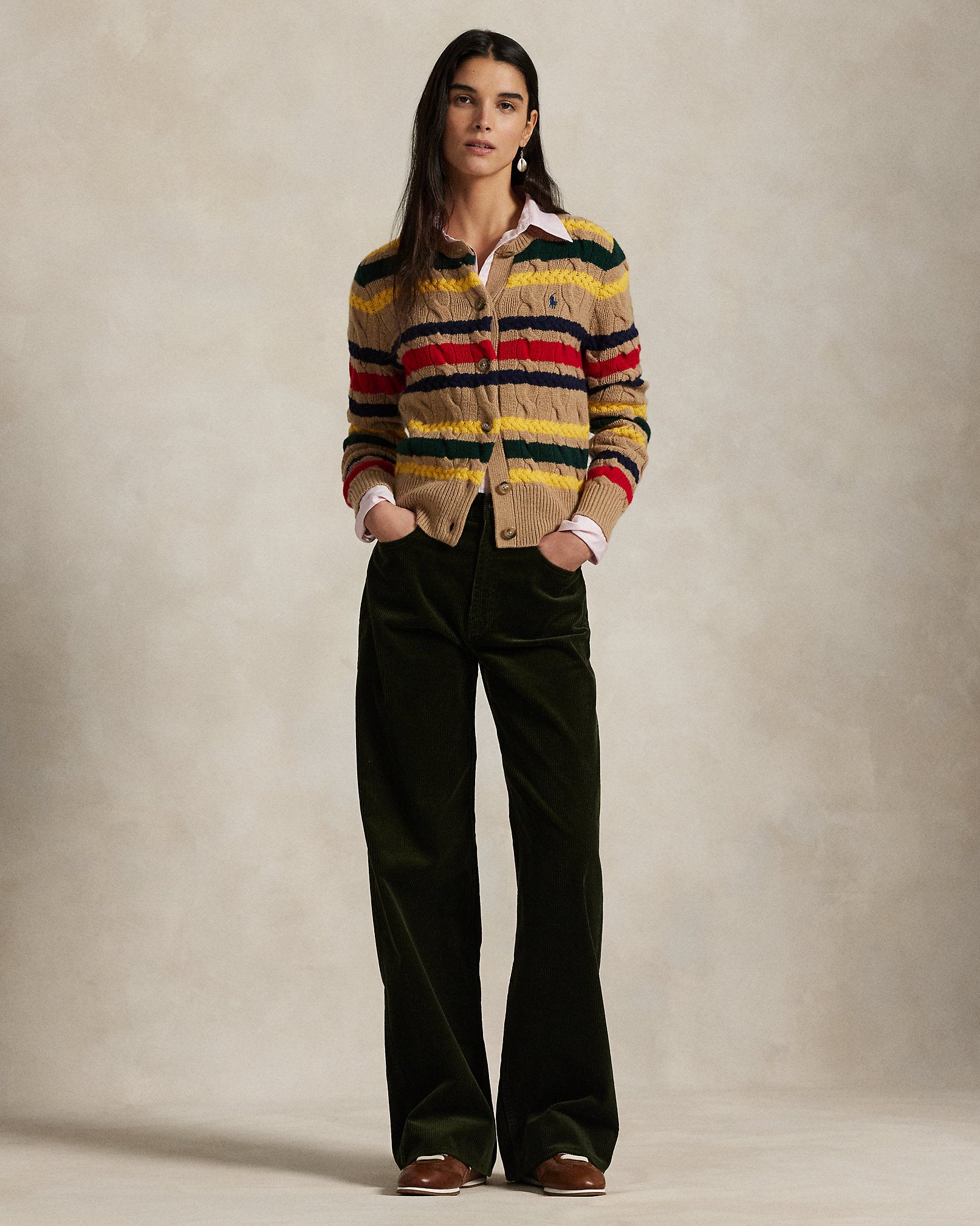 Ralph Lauren Cotton Corduroy WideLeg Pant