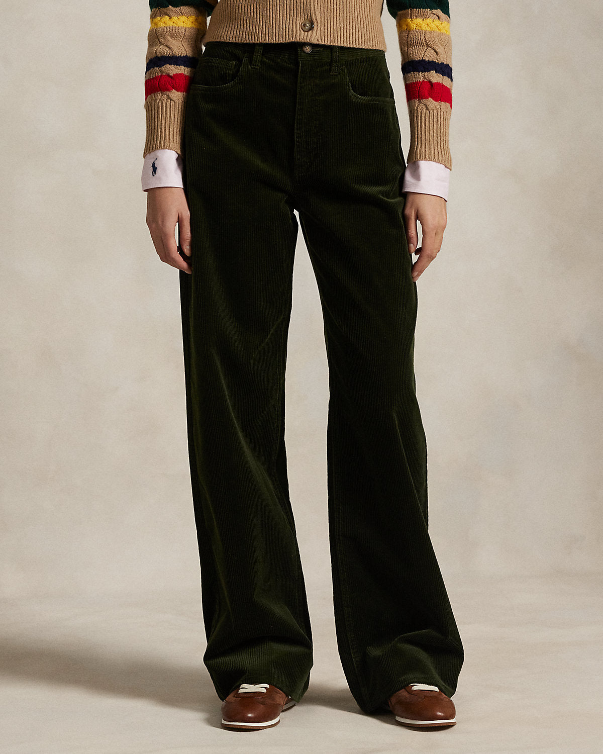 Ralph Lauren Cotton Corduroy WideLeg Pant
