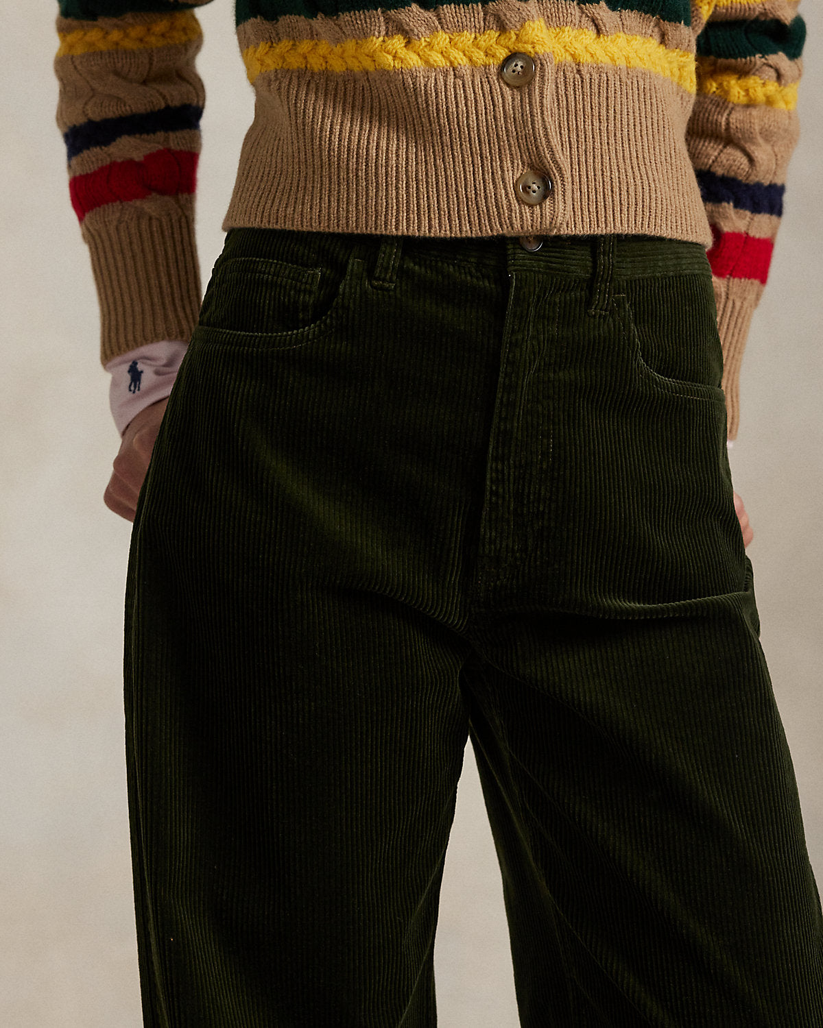 Ralph Lauren Cotton Corduroy WideLeg Pant