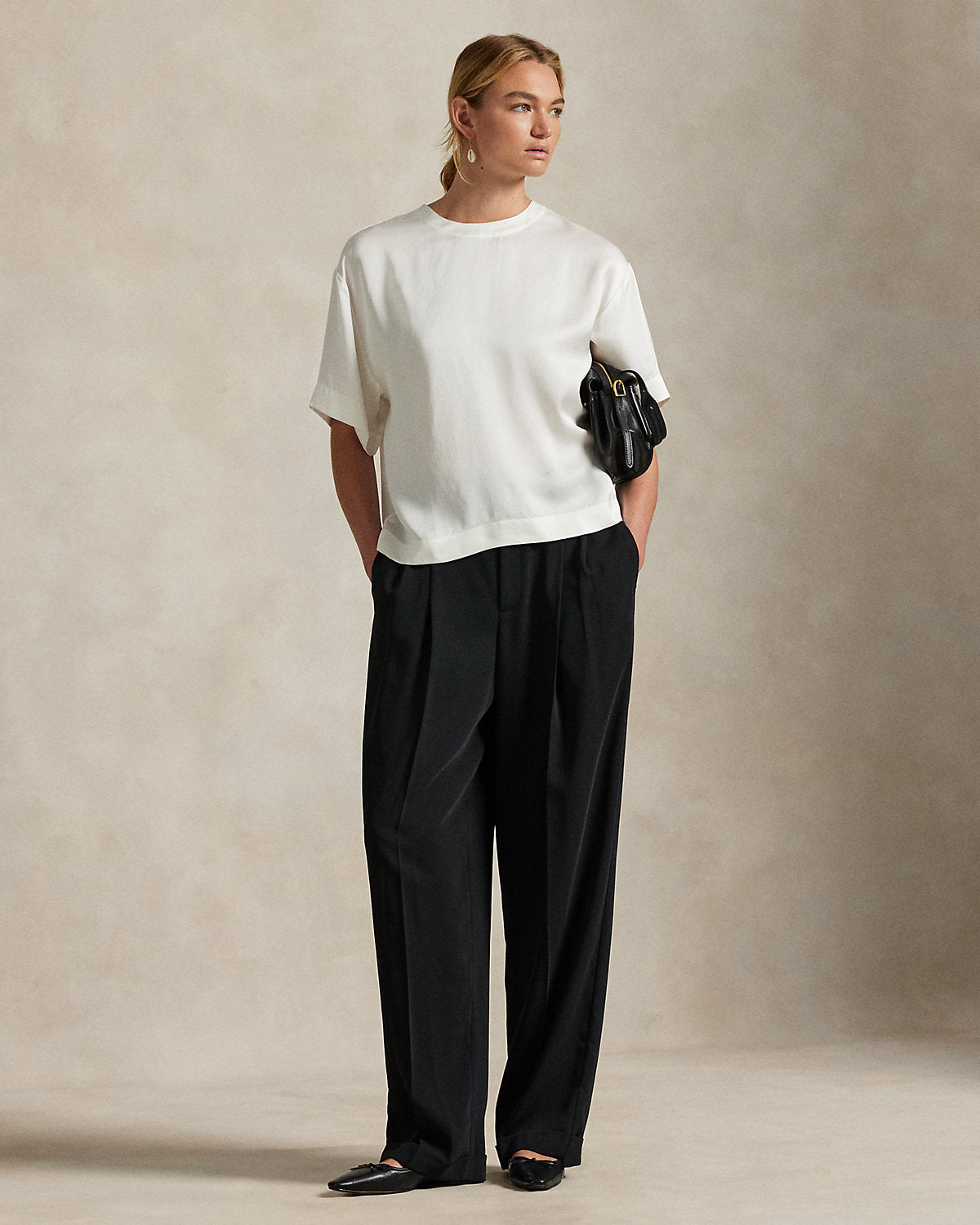 Ralph Lauren Oversize Satin Tee