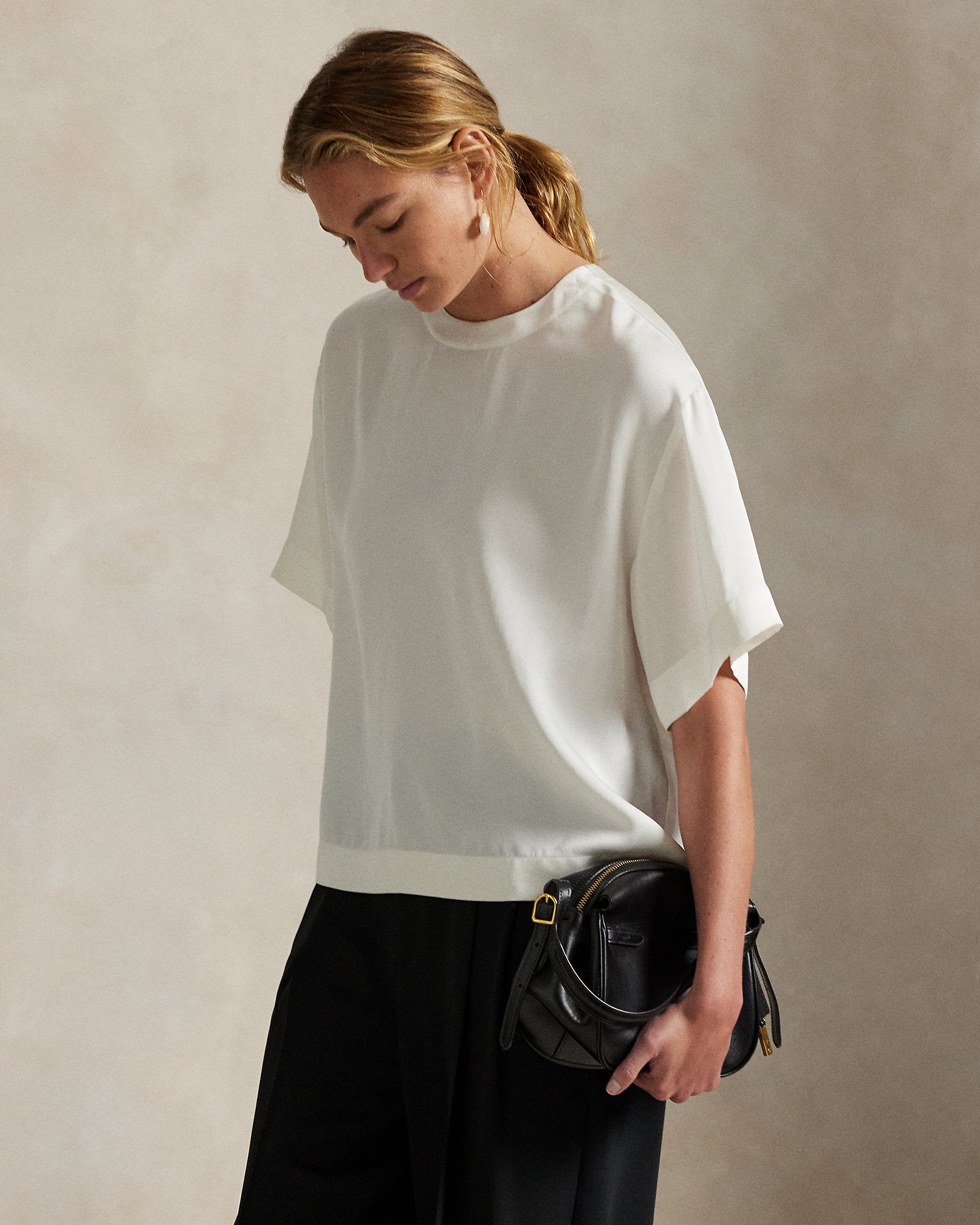 Ralph Lauren Oversize Satin Tee