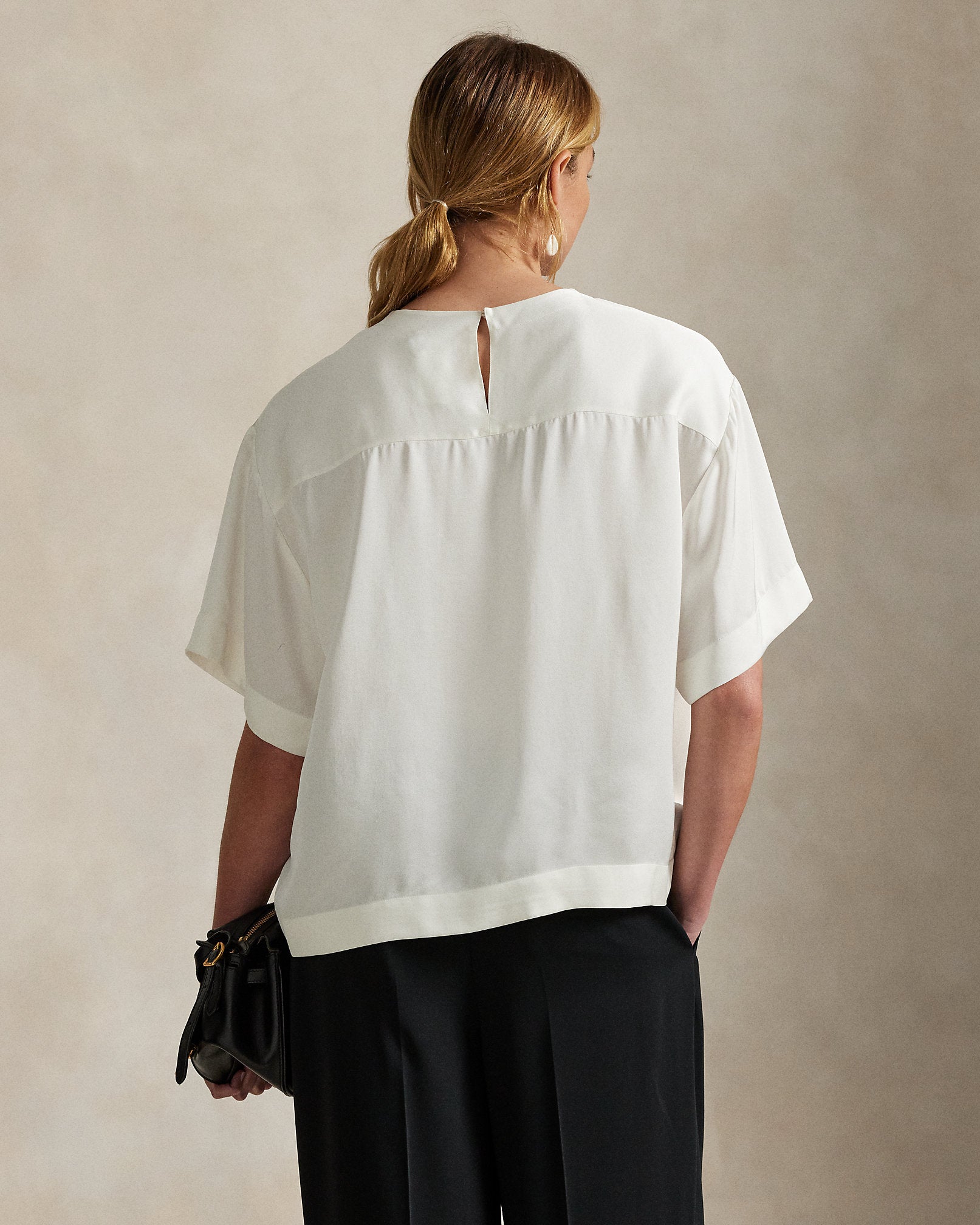 Ralph Lauren Oversize Satin Tee