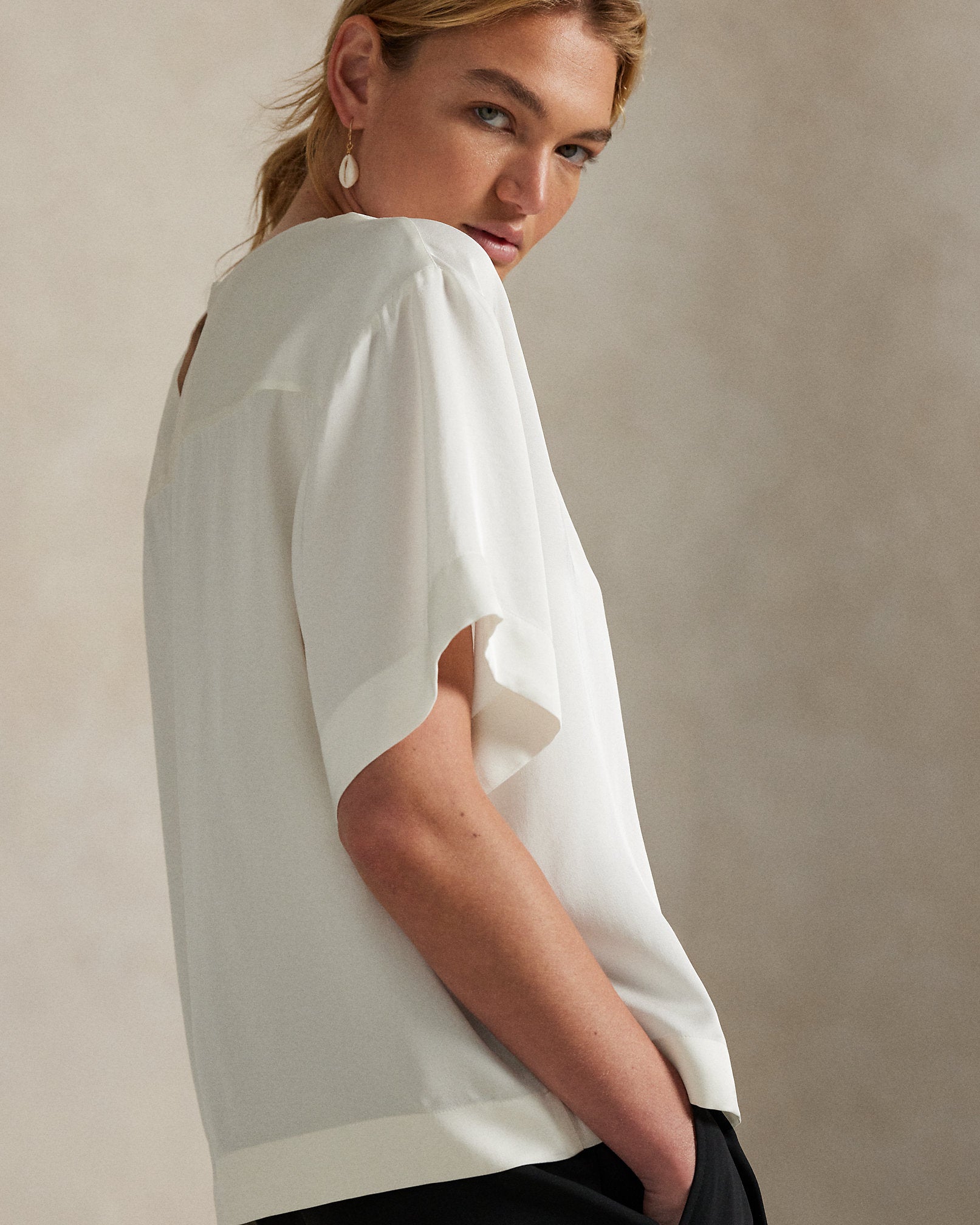 Ralph Lauren Oversize Satin Tee