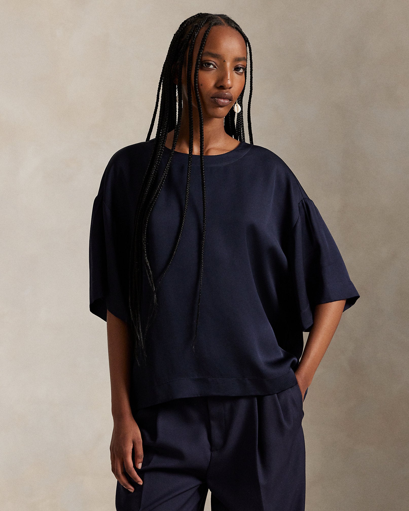 Ralph Lauren Oversize Satin Tee