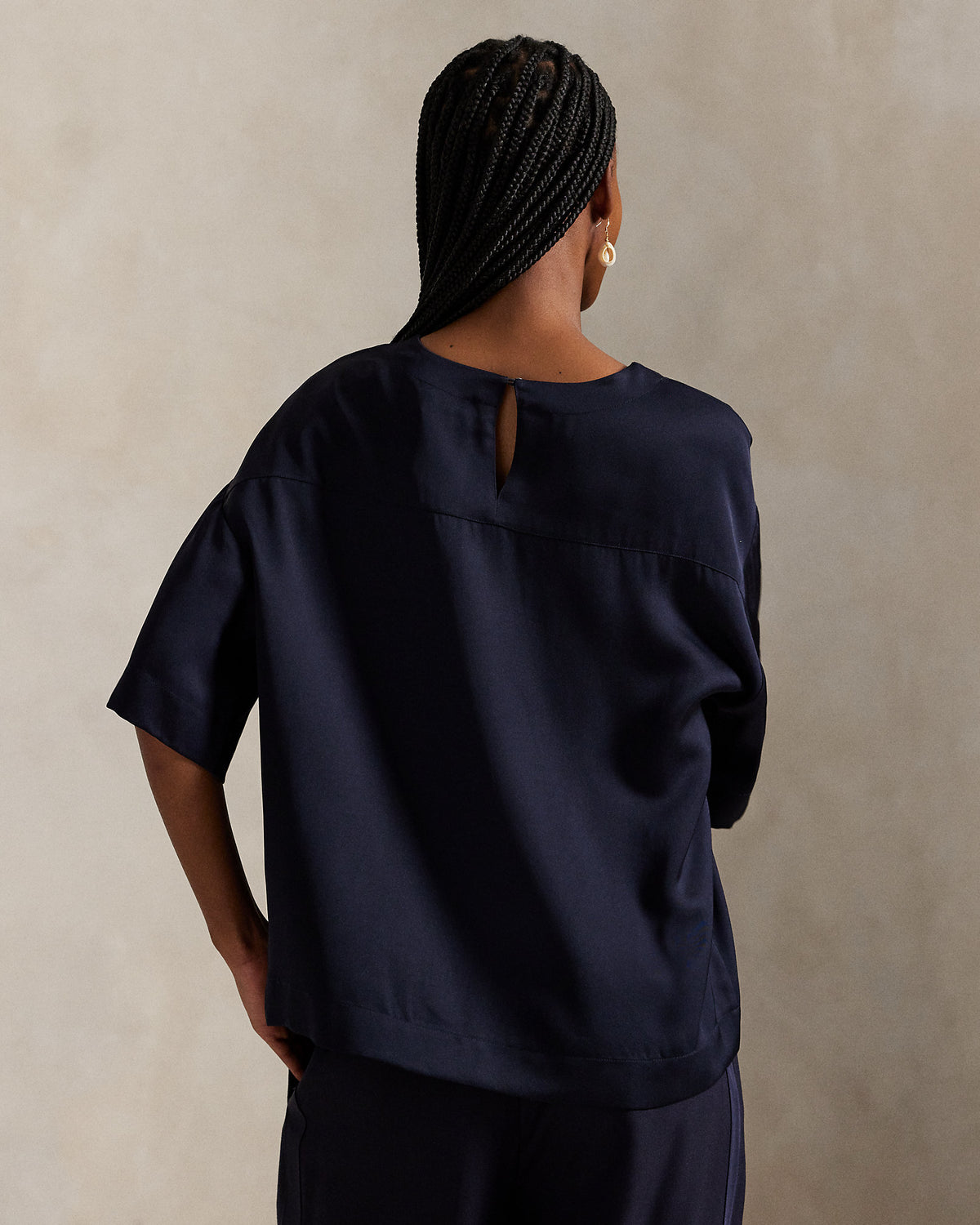 Ralph Lauren Oversize Satin Tee