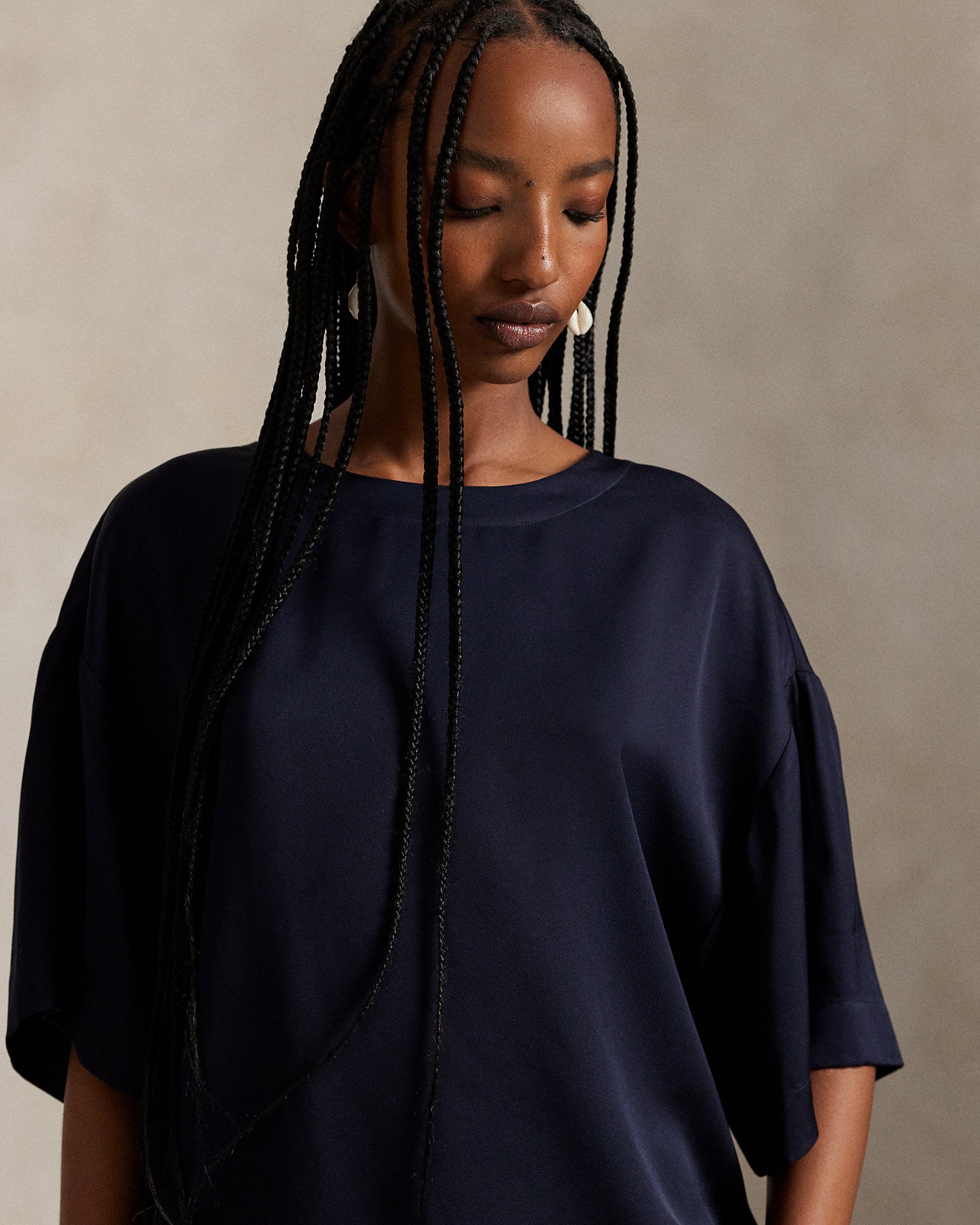 Ralph Lauren Oversize Satin Tee