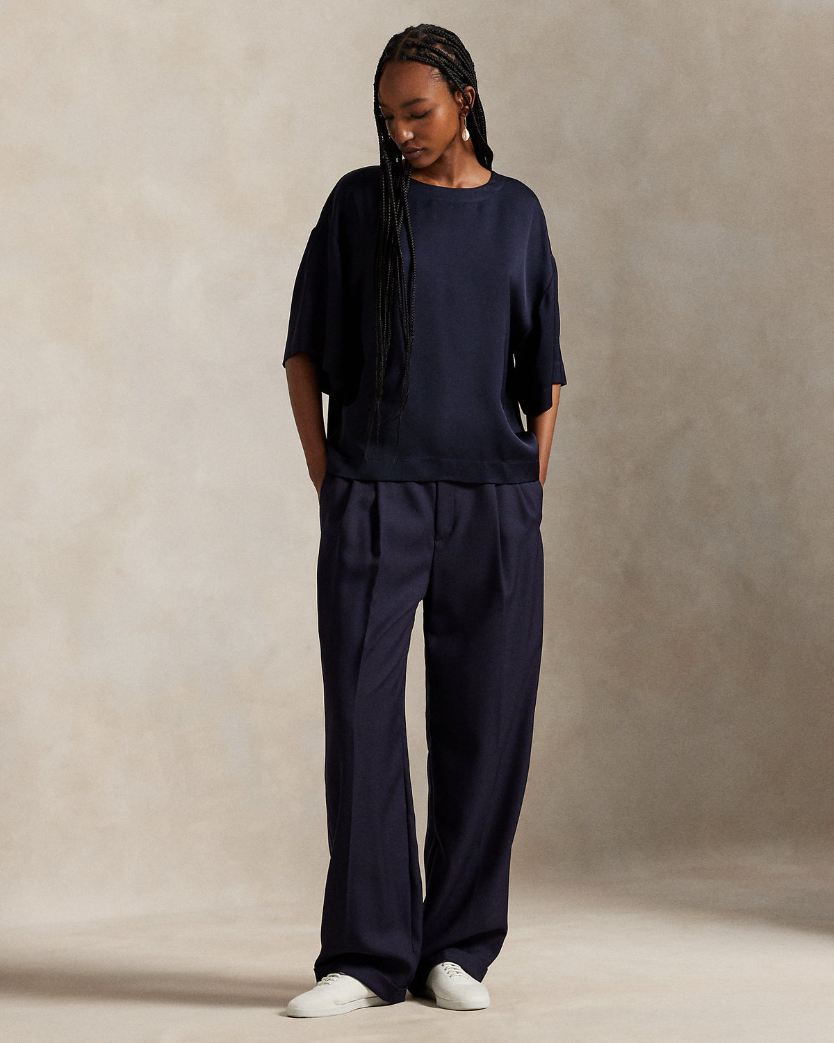Ralph Lauren Oversize Satin Tee