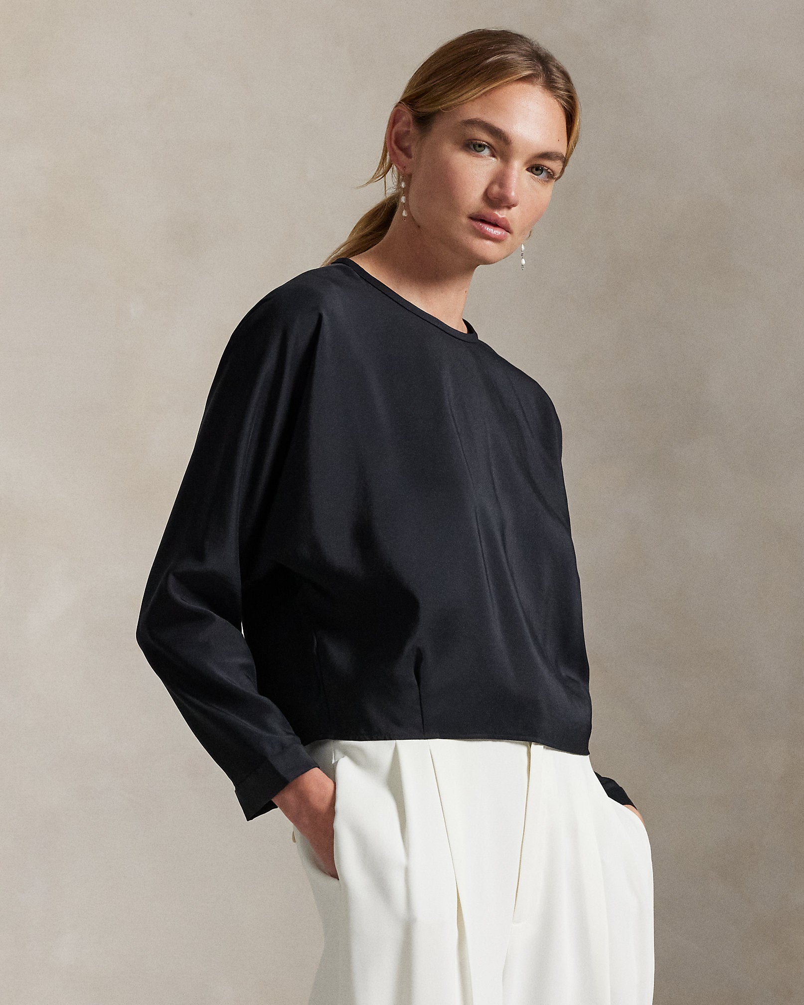 Ralph Lauren Silk DolmanSleeve Top