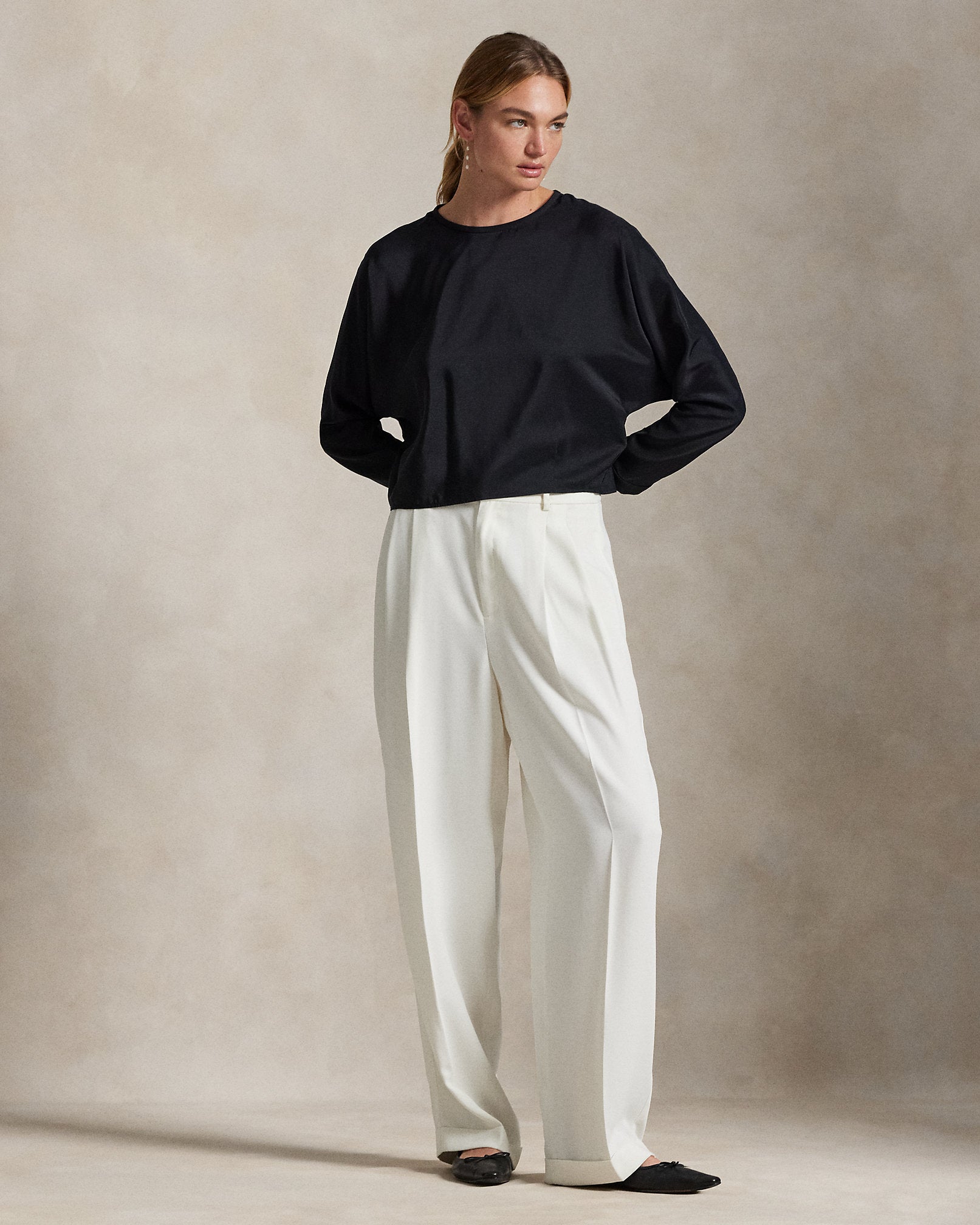 Ralph Lauren Silk DolmanSleeve Top
