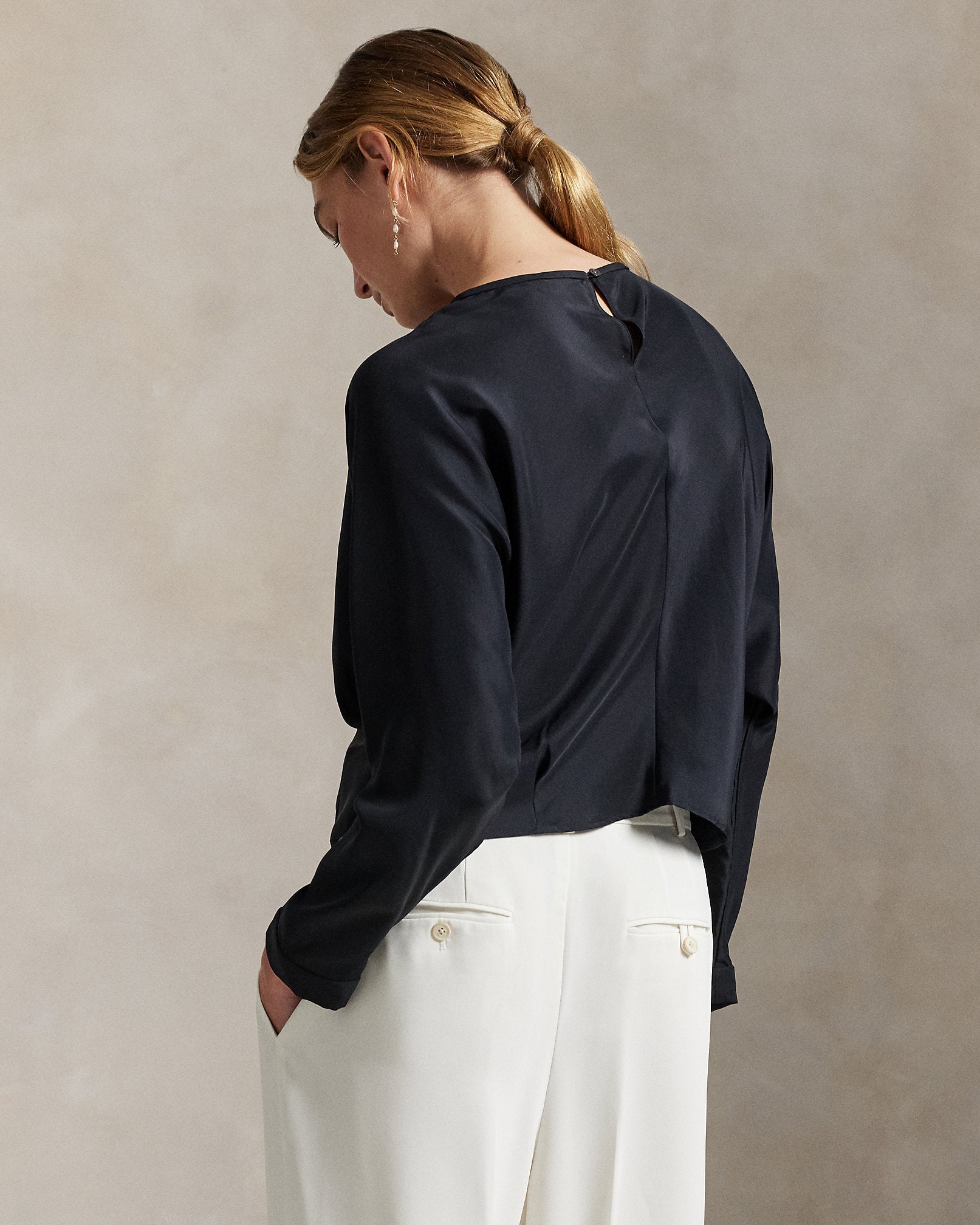 Ralph Lauren Silk DolmanSleeve Top