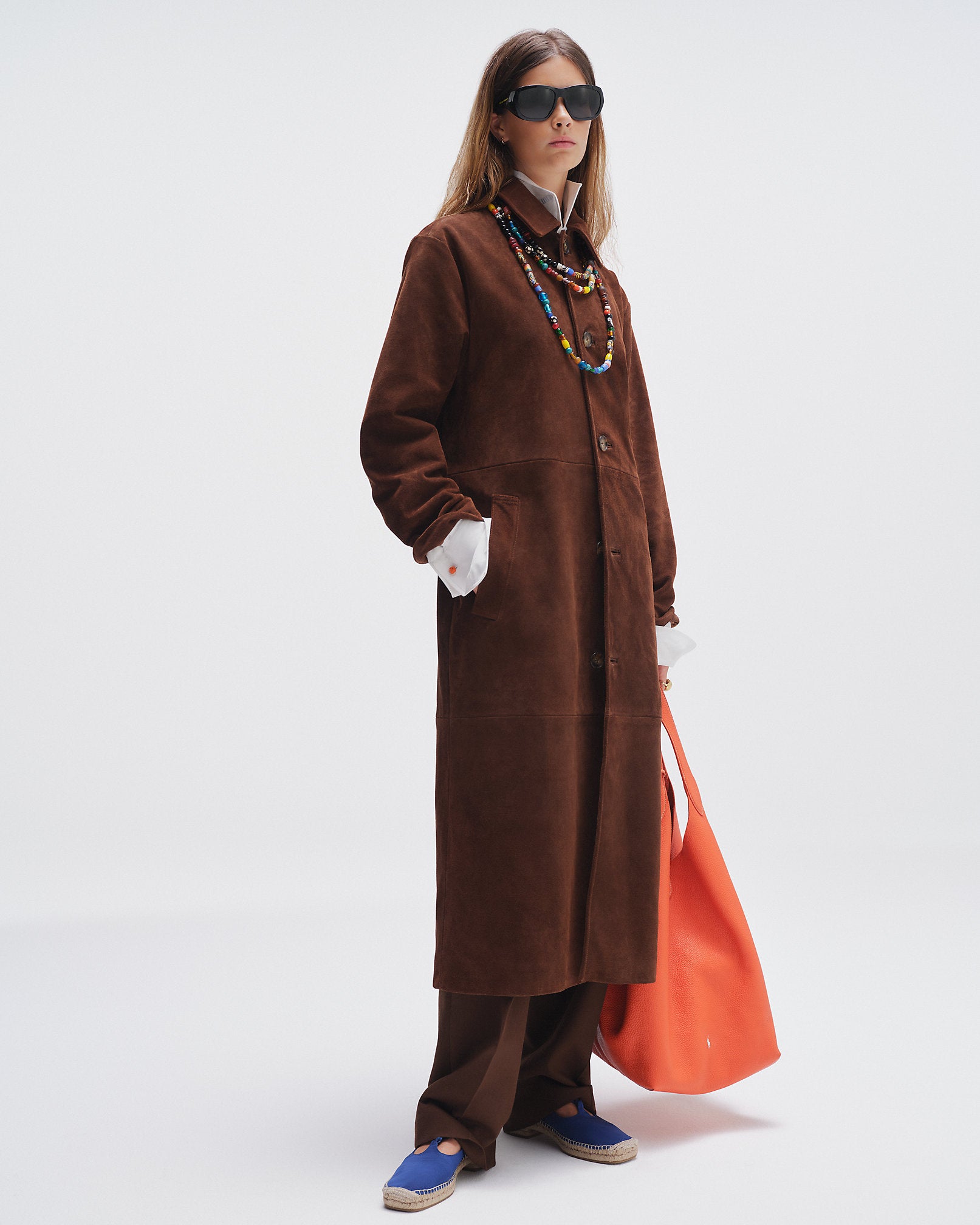 Ralph Lauren Suede Long Car Coat