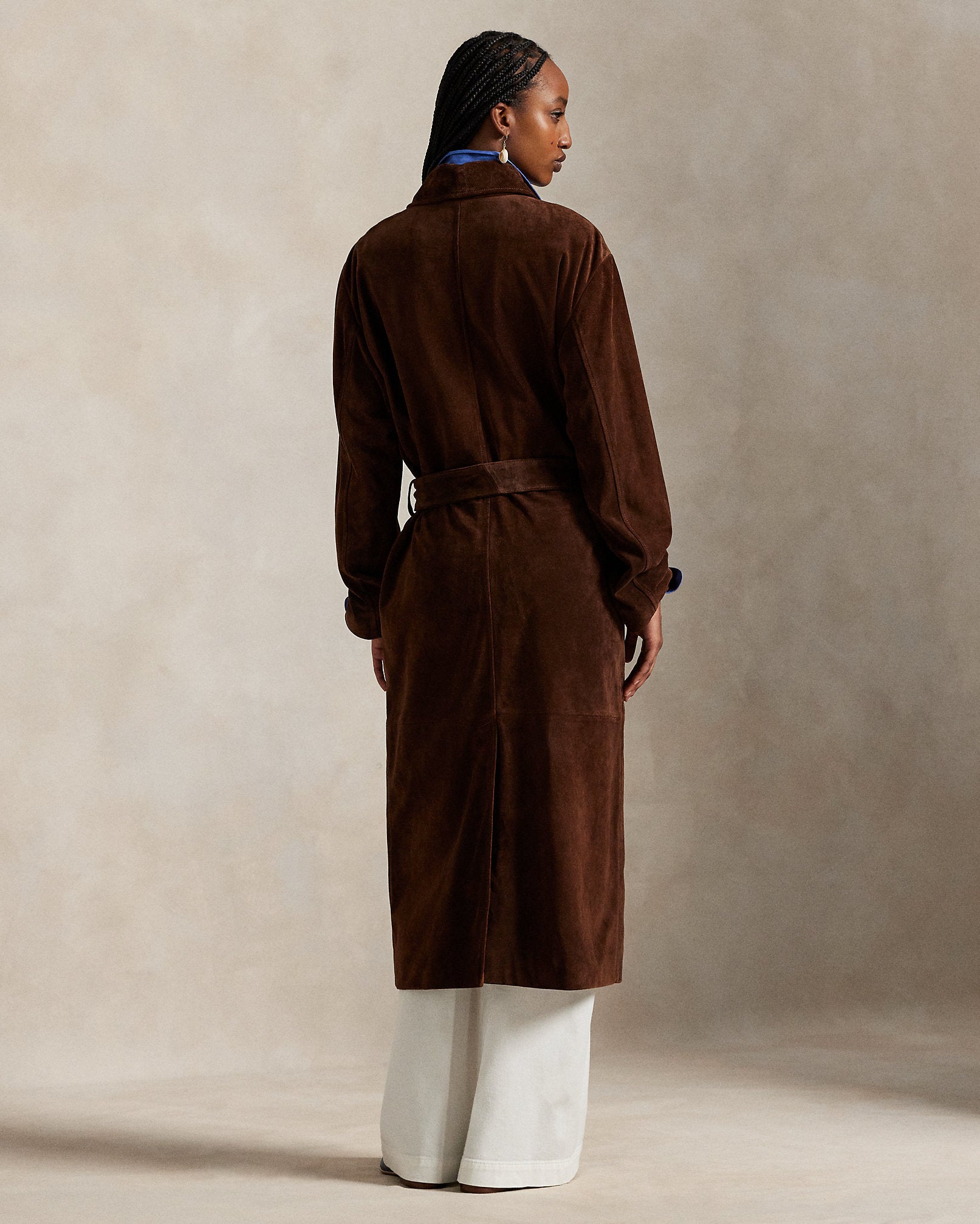 Ralph Lauren Suede Long Car Coat