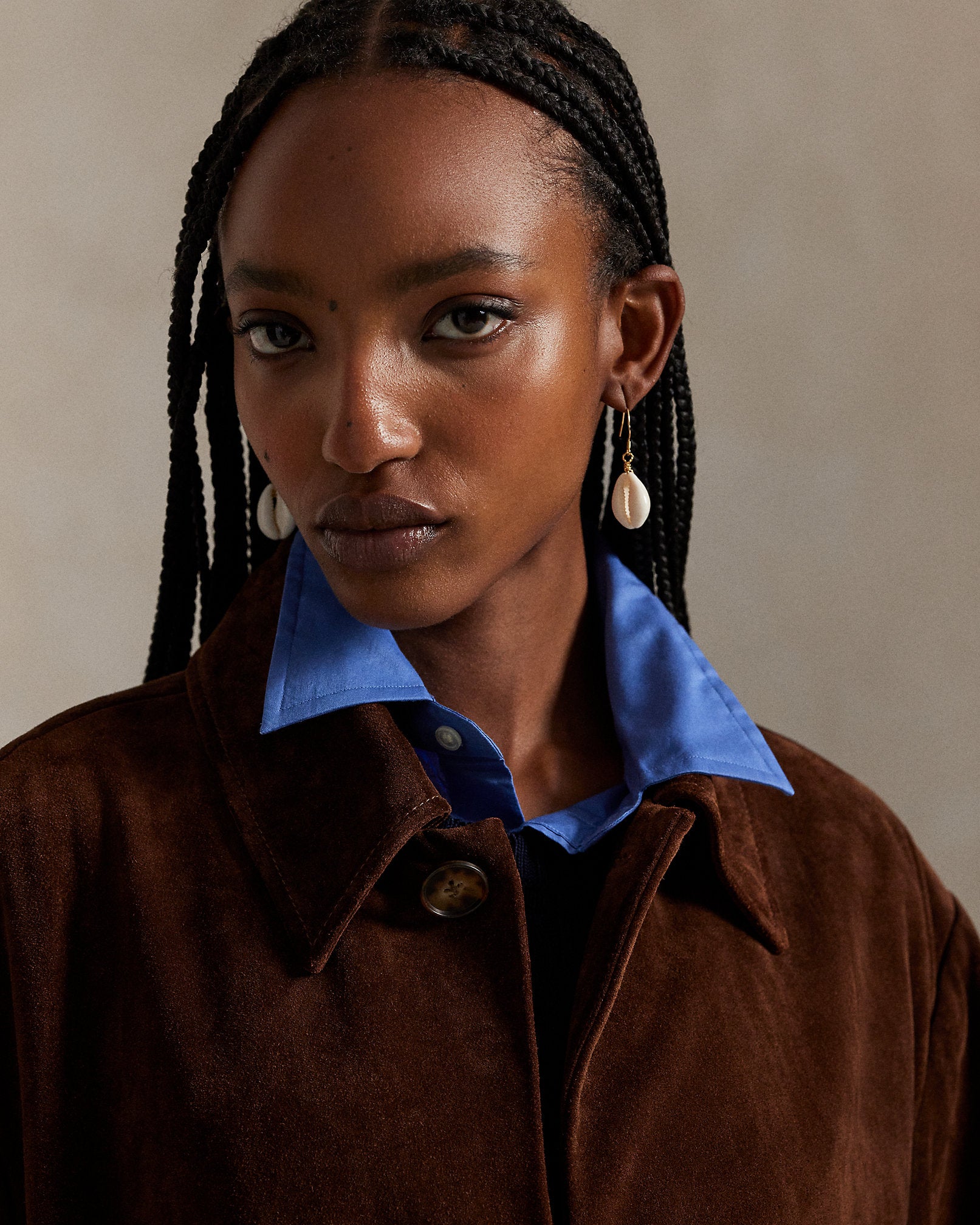 Ralph Lauren Suede Long Car Coat