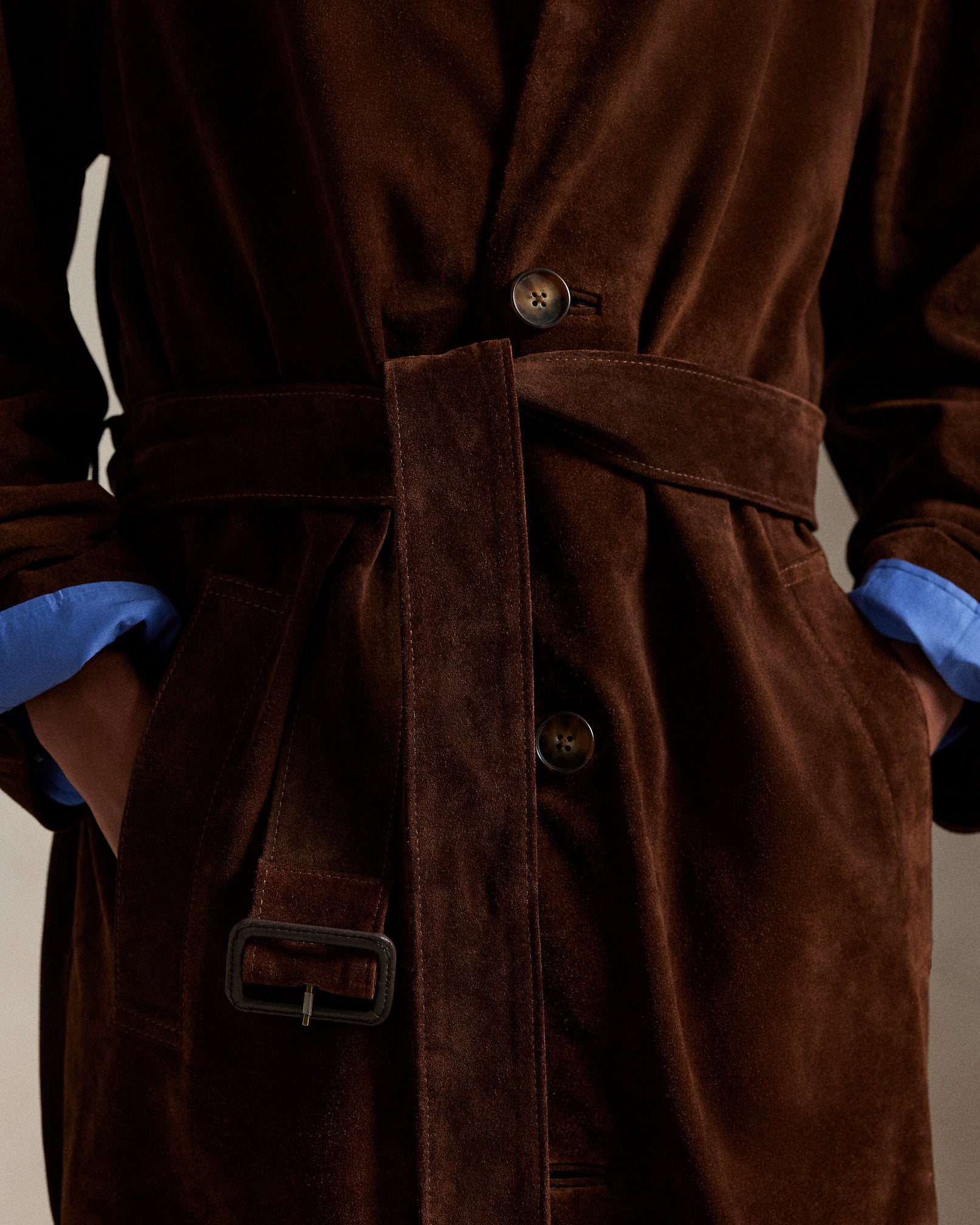 Ralph Lauren Suede Long Car Coat