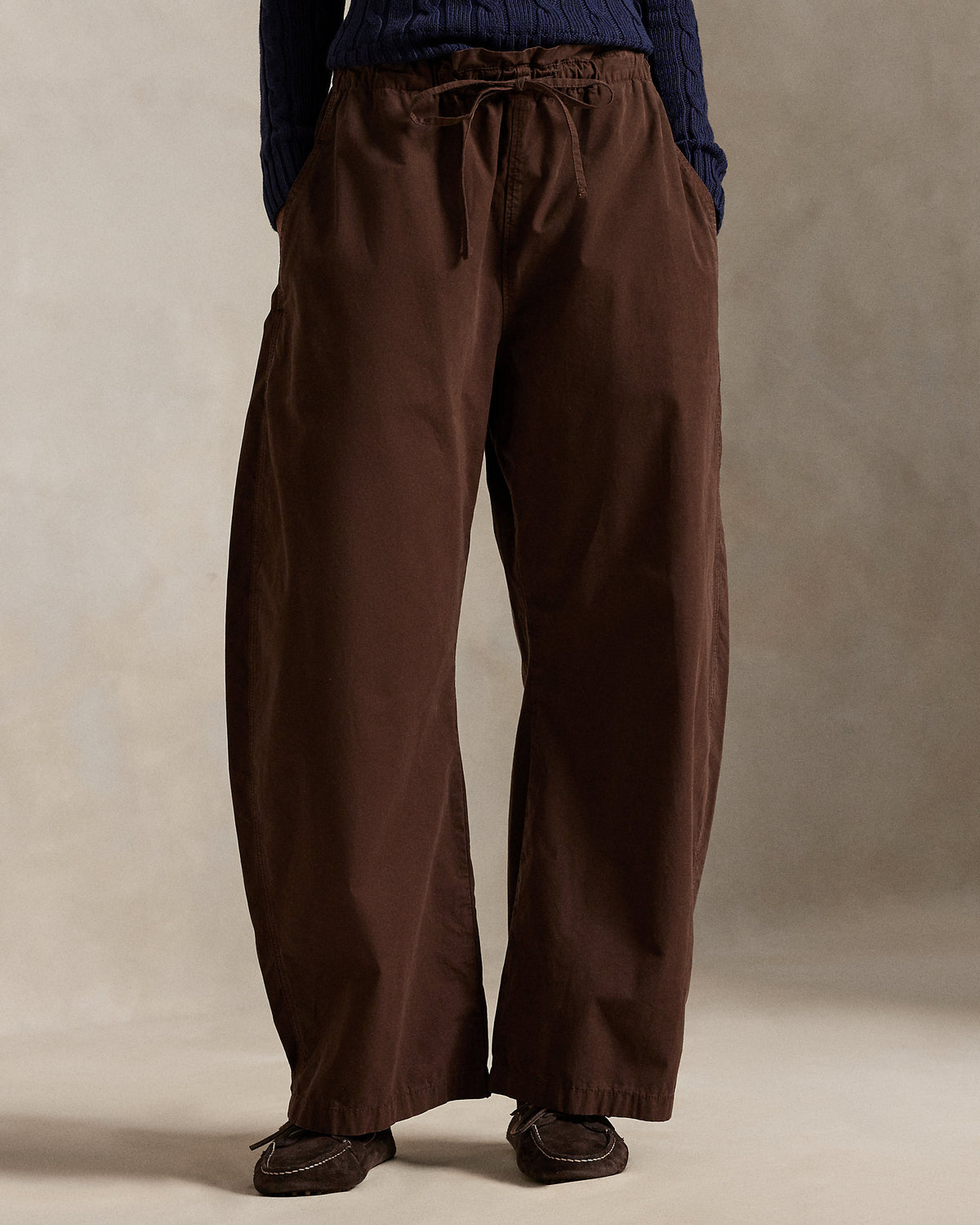 Ralph Lauren Cotton Curved Tapered Drawstring Pant