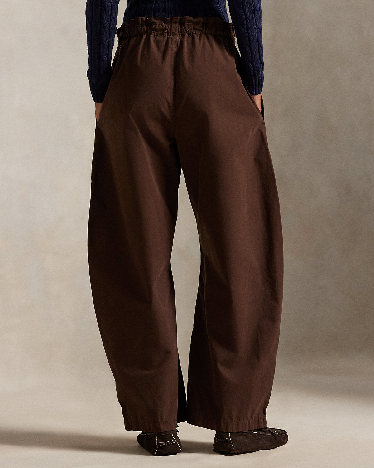 Ralph Lauren Cotton Curved Tapered Drawstring Pant