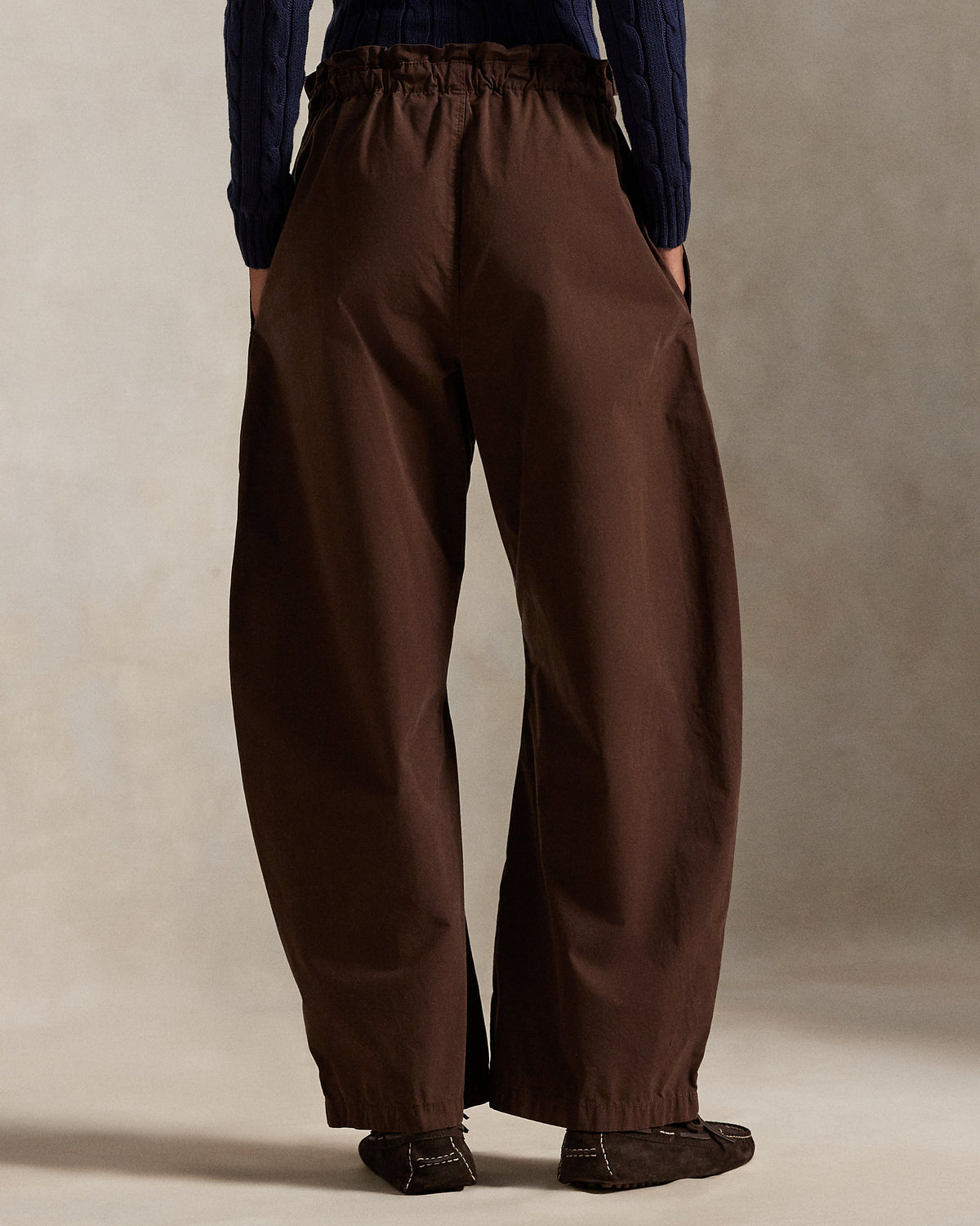 Ralph Lauren Cotton Curved Tapered Drawstring Pant