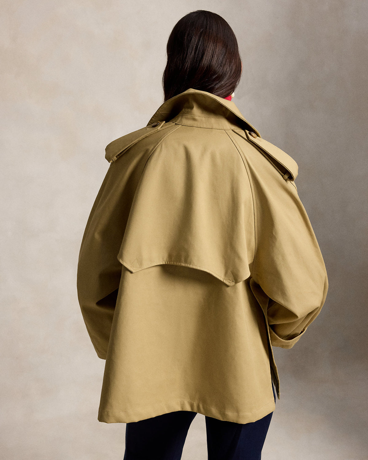 Ralph Lauren Cotton Twill Balloon Trench Coat