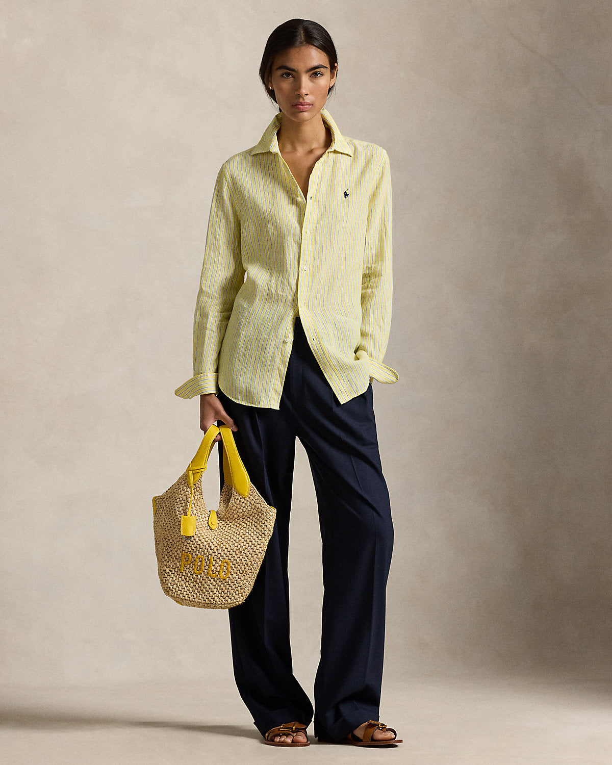 Ralph Lauren Classic Fit Striped Linen Shirt