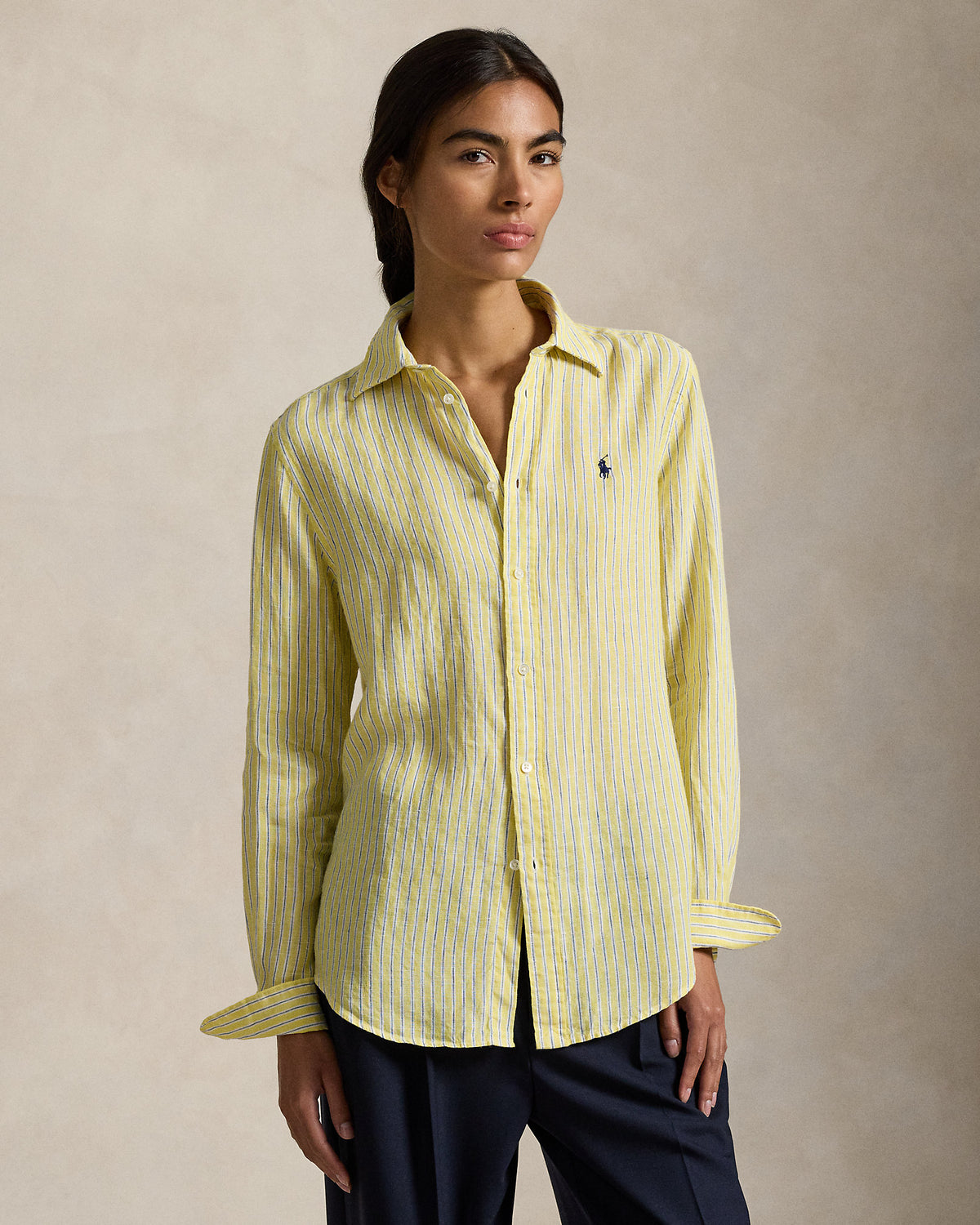 Ralph Lauren Classic Fit Striped Linen Shirt