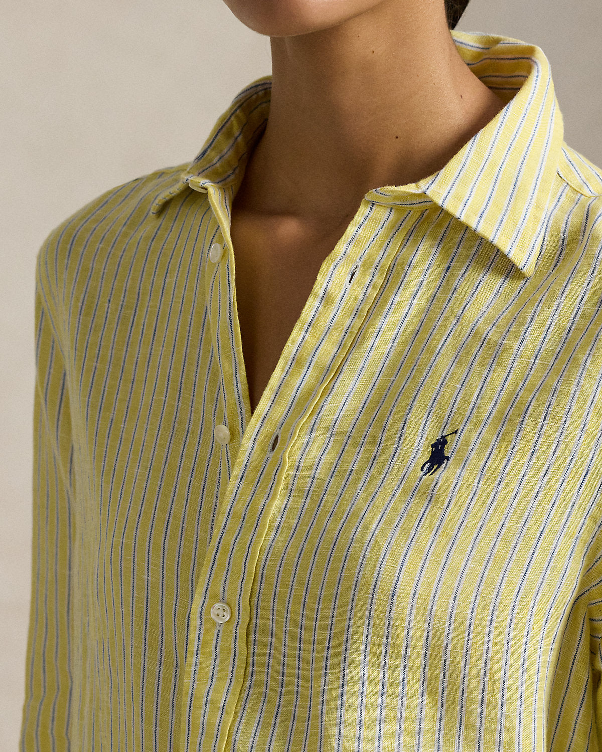 Ralph Lauren Classic Fit Striped Linen Shirt
